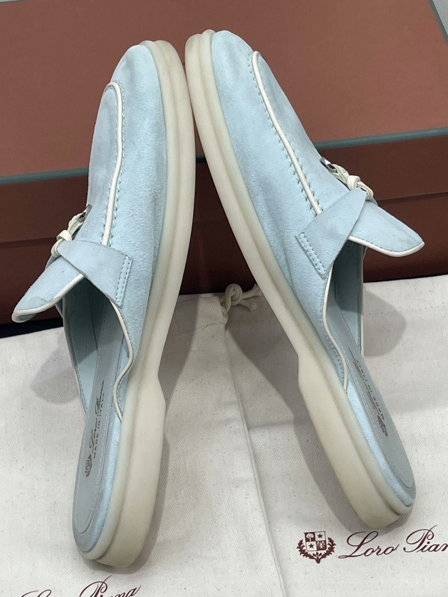 Loro Piana Loro Piana Blue Mule Loafers Size US 6 / IT 36 - 4 Thumbnail
