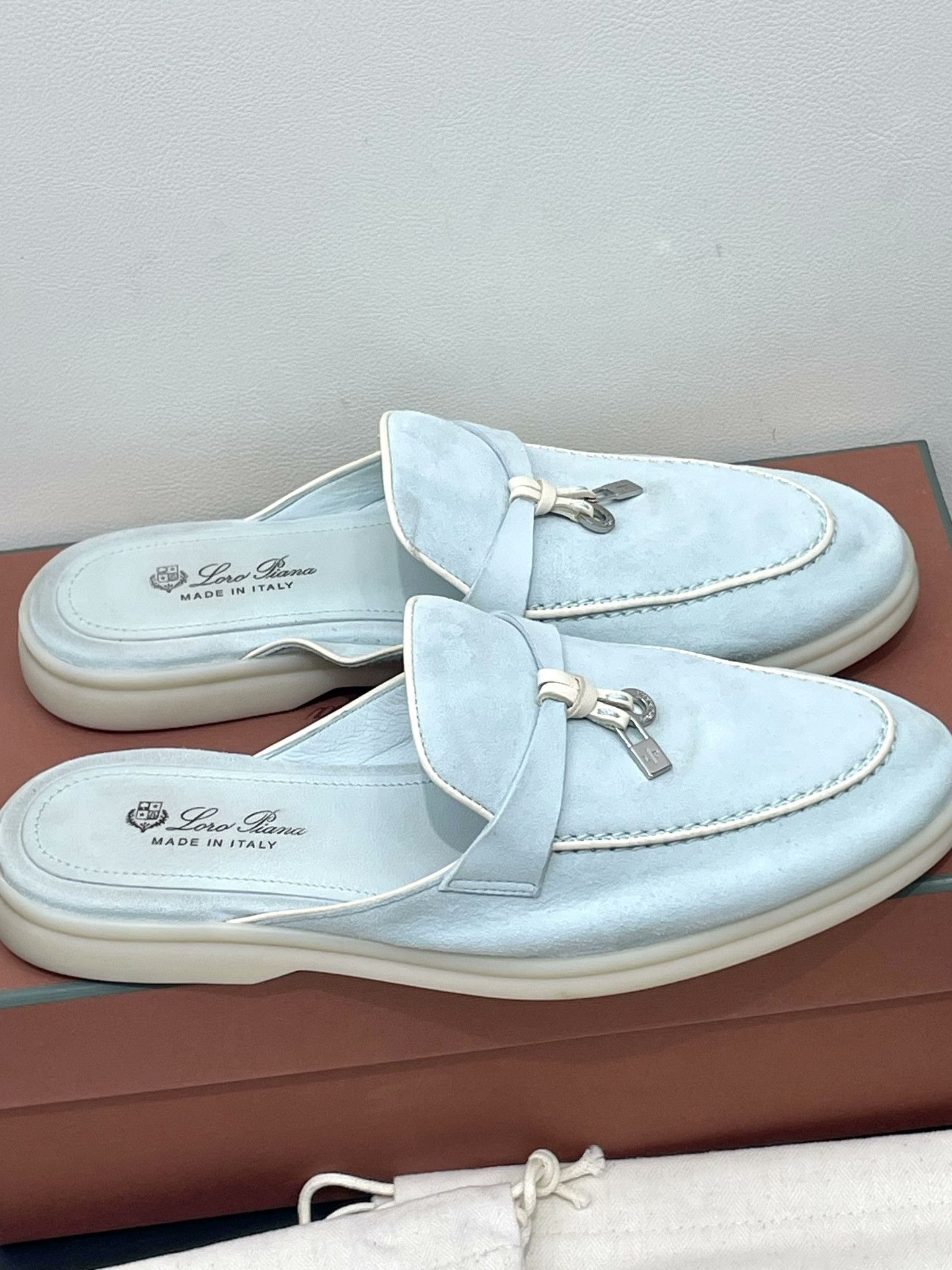 Loro Piana Loro Piana Blue Mule Loafers Size US 6 / IT 36 - 2 Thumbnail