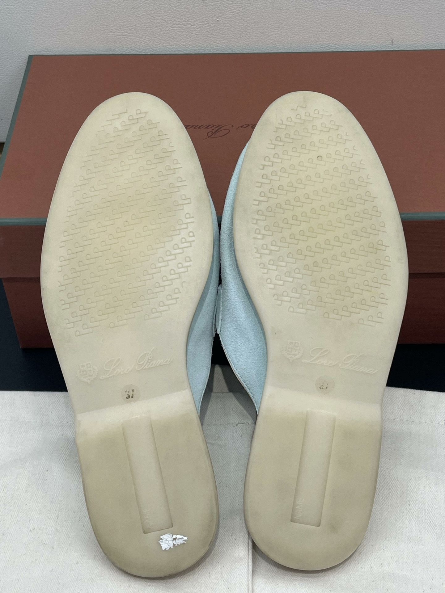 Loro Piana Loro Piana Blue Mule Loafers Size US 6 / IT 36 - 7 Thumbnail