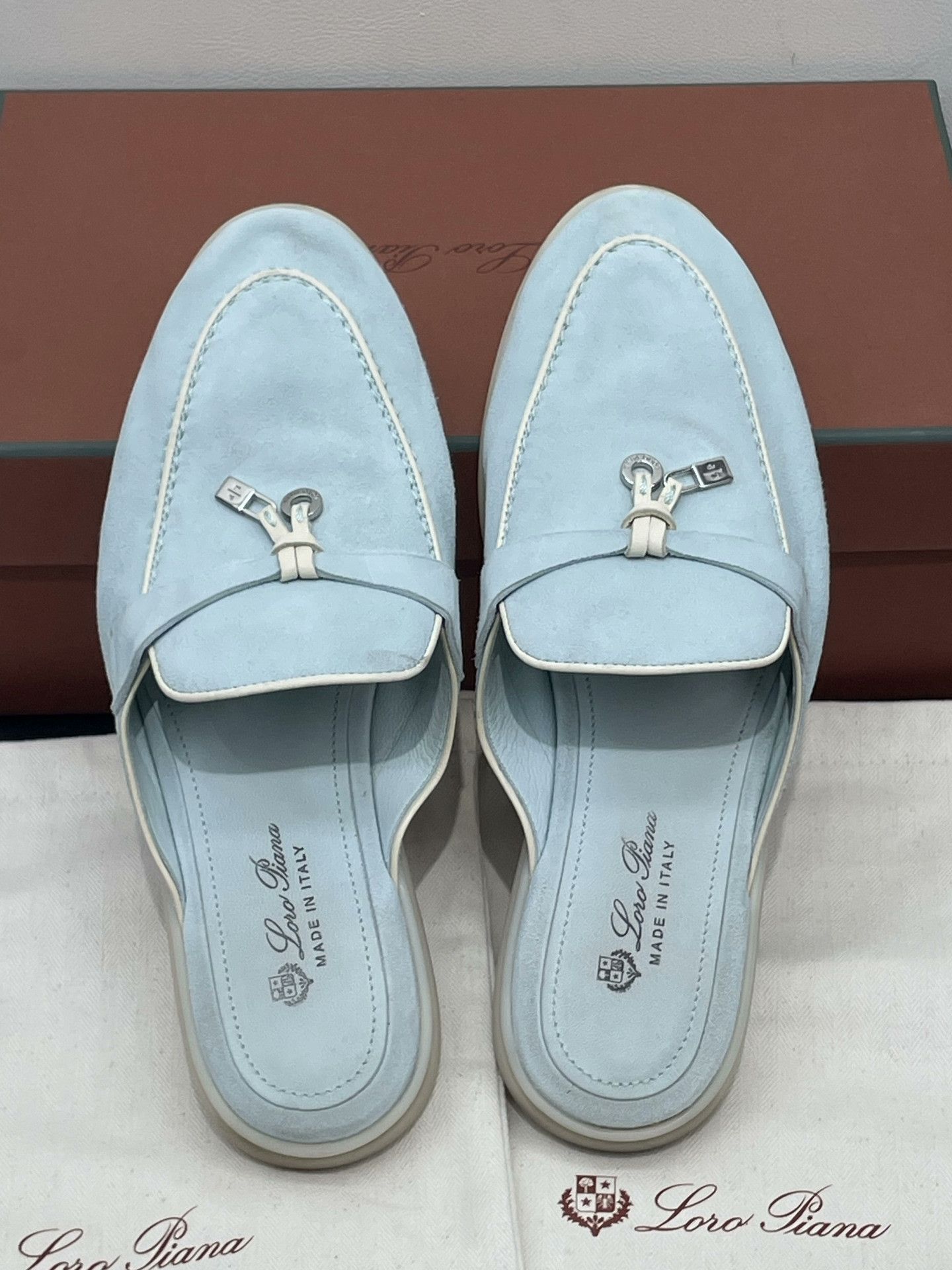 Loro Piana Loro Piana Blue Mule Loafers Size US 6 / IT 36 - 3 Thumbnail