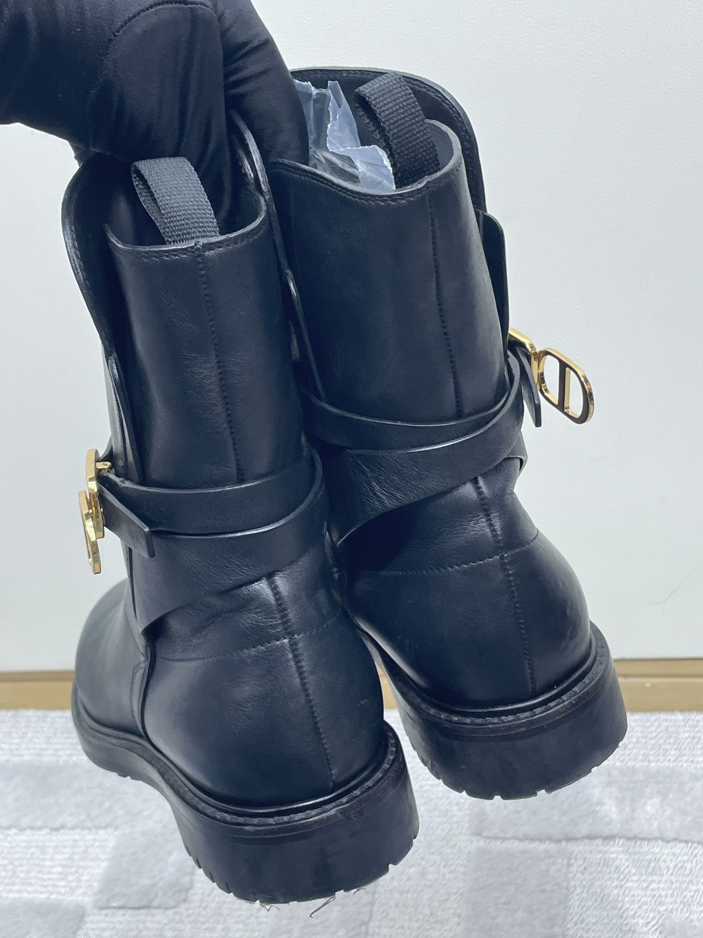 Dior Dior Black CD Metal Buckle Ankle Boots Size US 5 / IT 35 - 3 Thumbnail