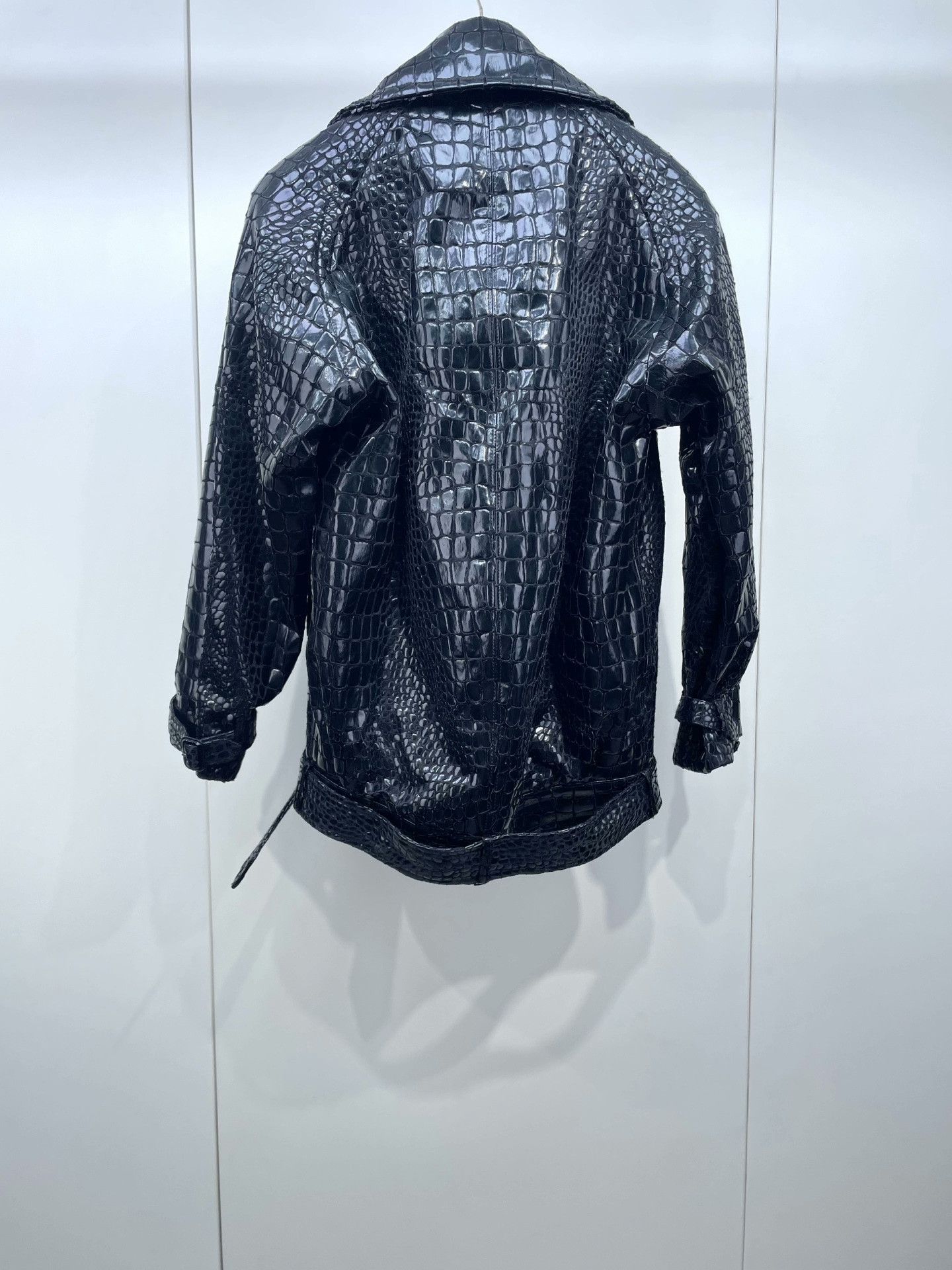 Saint Laurent Paris Saint Laurent YSL Black Crocodile Leather Jacket Size XS / US 0-2 / IT 36-38 - 2 Thumbnail