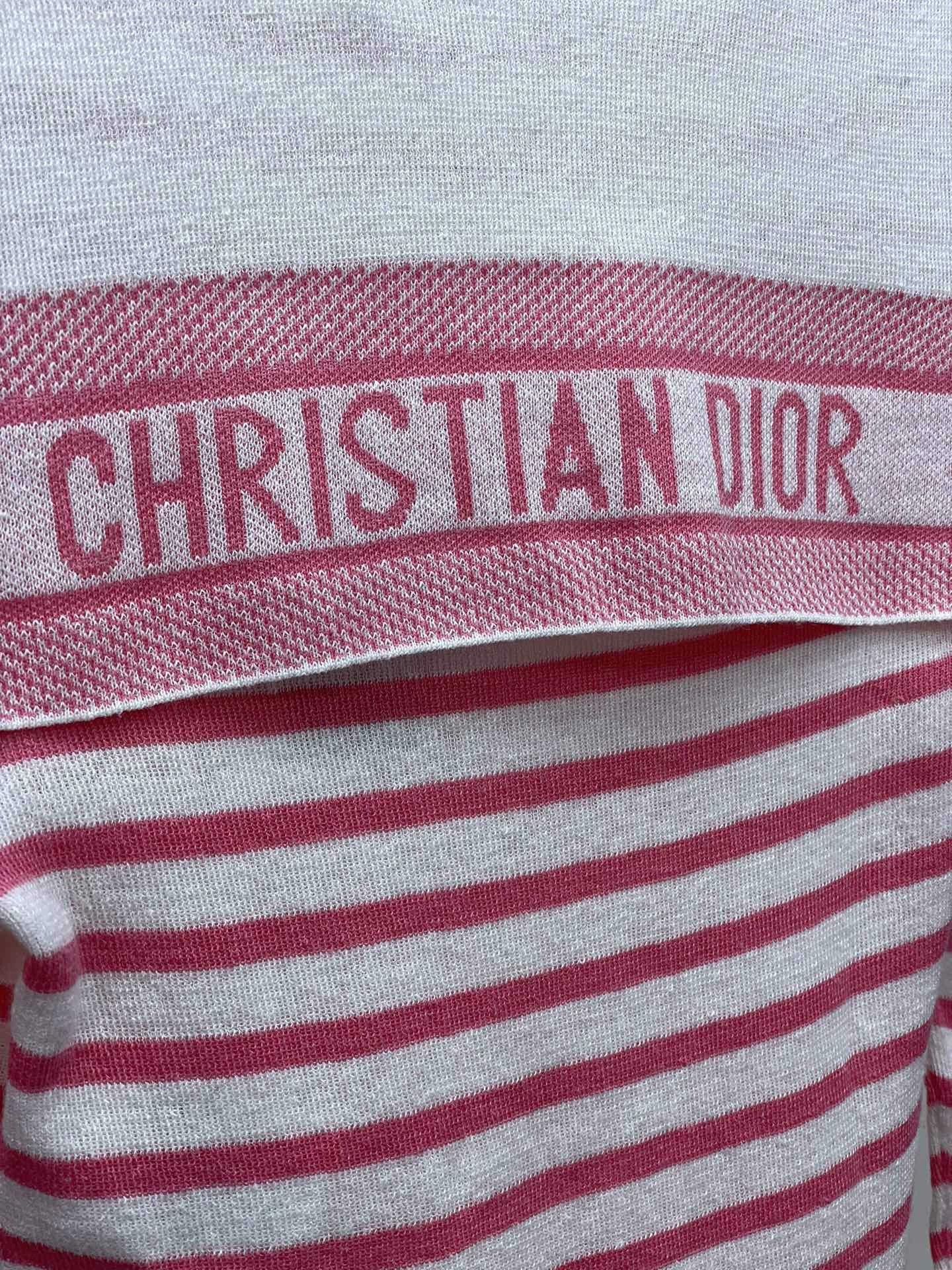 Dior Dior Pink Striped Sailor Collar Knit Size XXS / US 00 / IT 34 - 3 Thumbnail