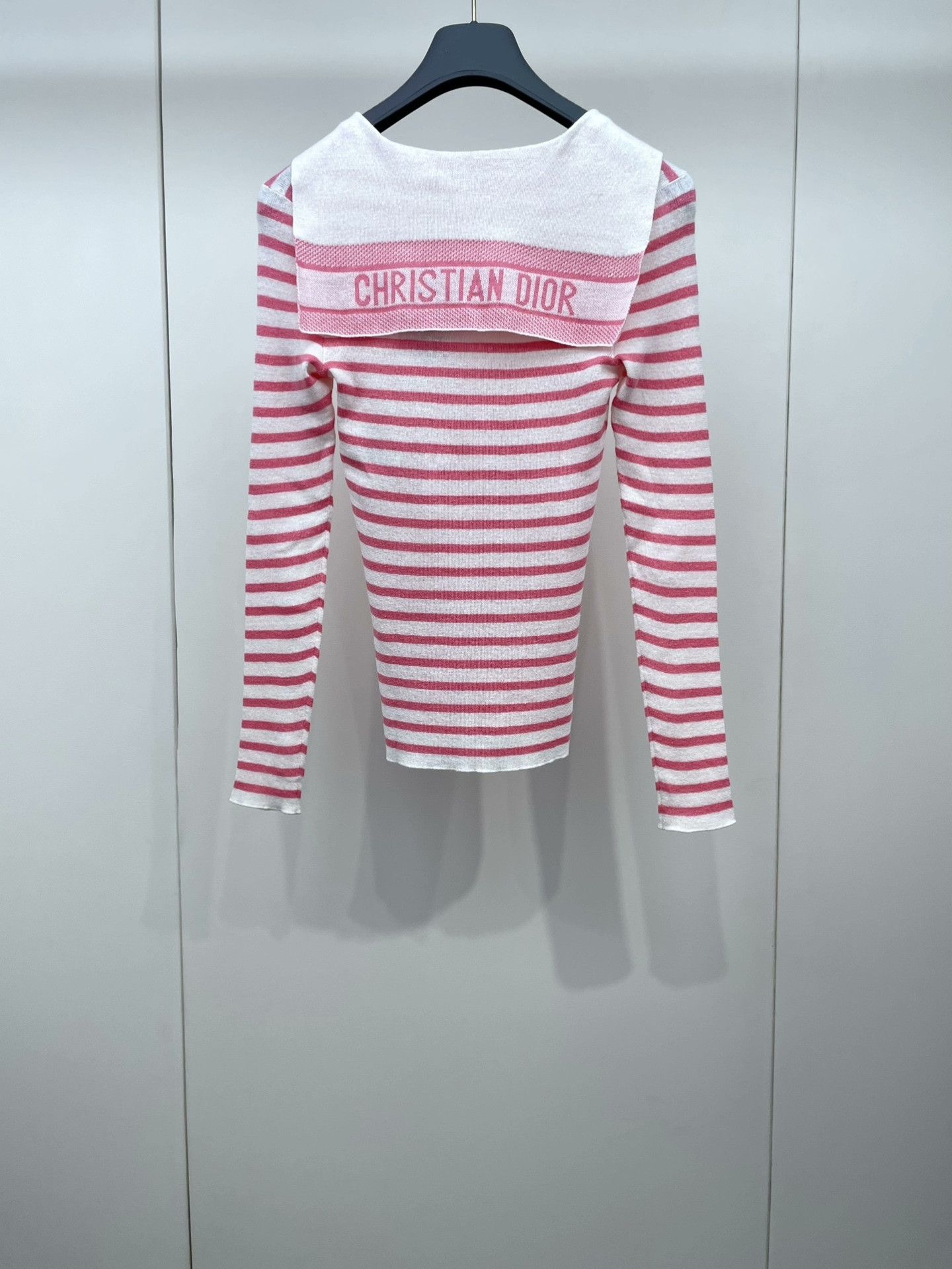 Dior Dior Pink Striped Sailor Collar Knit Size XXS / US 00 / IT 34 - 2 Thumbnail