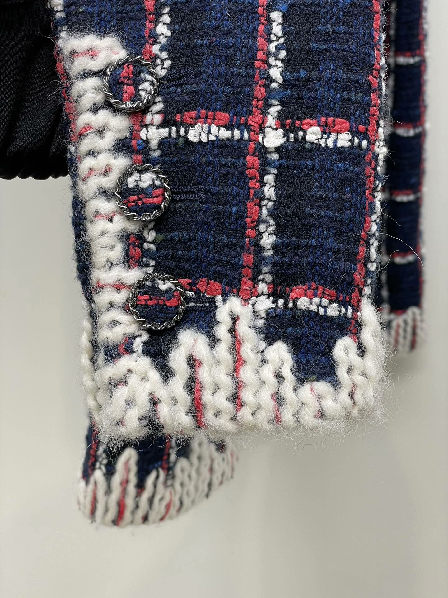 Chanel Chanel Blue Red Plaid Coat Size XXS / US 00 / IT 34 - 4 Thumbnail