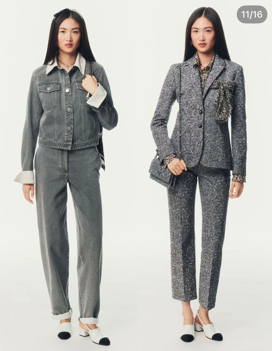 Chanel Chanel 25P Gray Lapel Denim Jacket Size XS / US 0-2 / IT 36-38 - 9 Thumbnail
