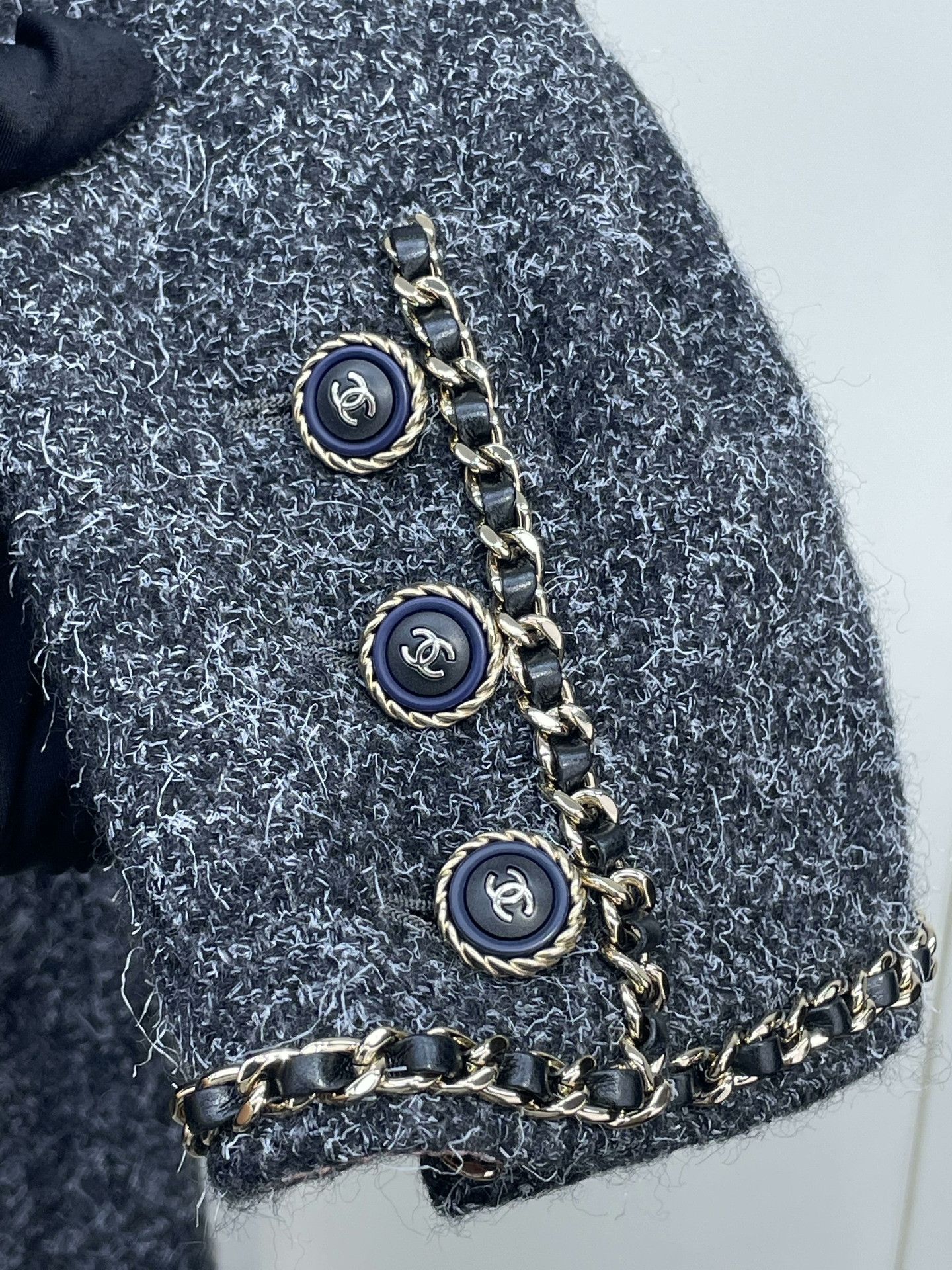 Chanel Chanel Gray Four-Pocket Chain Jacket Size XXS / US 00 / IT 34 - 3 Thumbnail