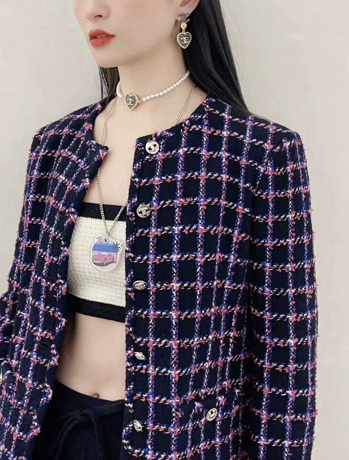 Chanel Chanel 24P Plaid Tweed Jacket Size XXS / US 00 / IT 34 - 7 Thumbnail