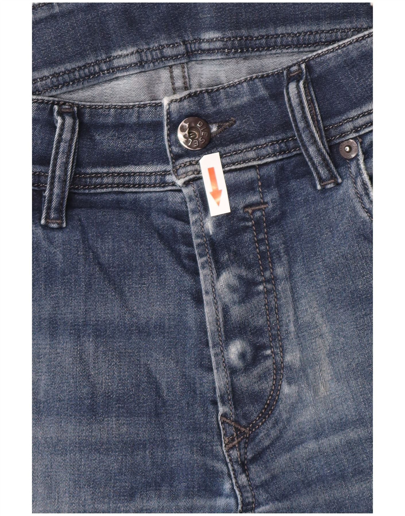 Diesel Womens Sleenker Slim Fit Skinny Jeans W28 L28 Blue Cotton Size 24" / US 00 / IT 34 - 4 Thumbnail