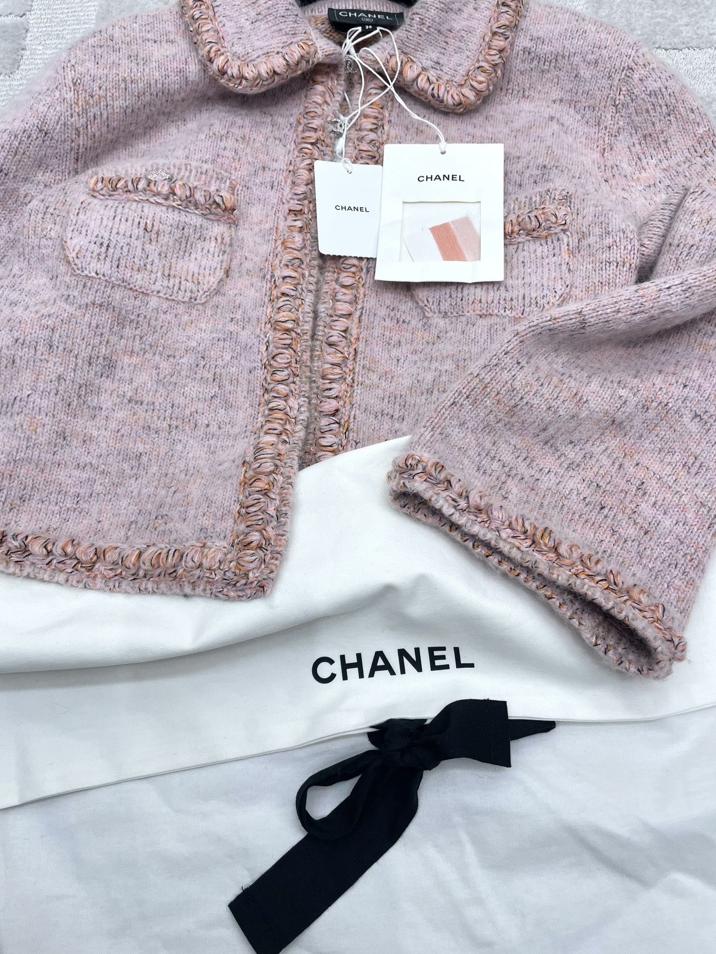 Chanel Chanel 25B Pink Knit Coat Size XS / US 0-2 / IT 36-38 - 6 Thumbnail