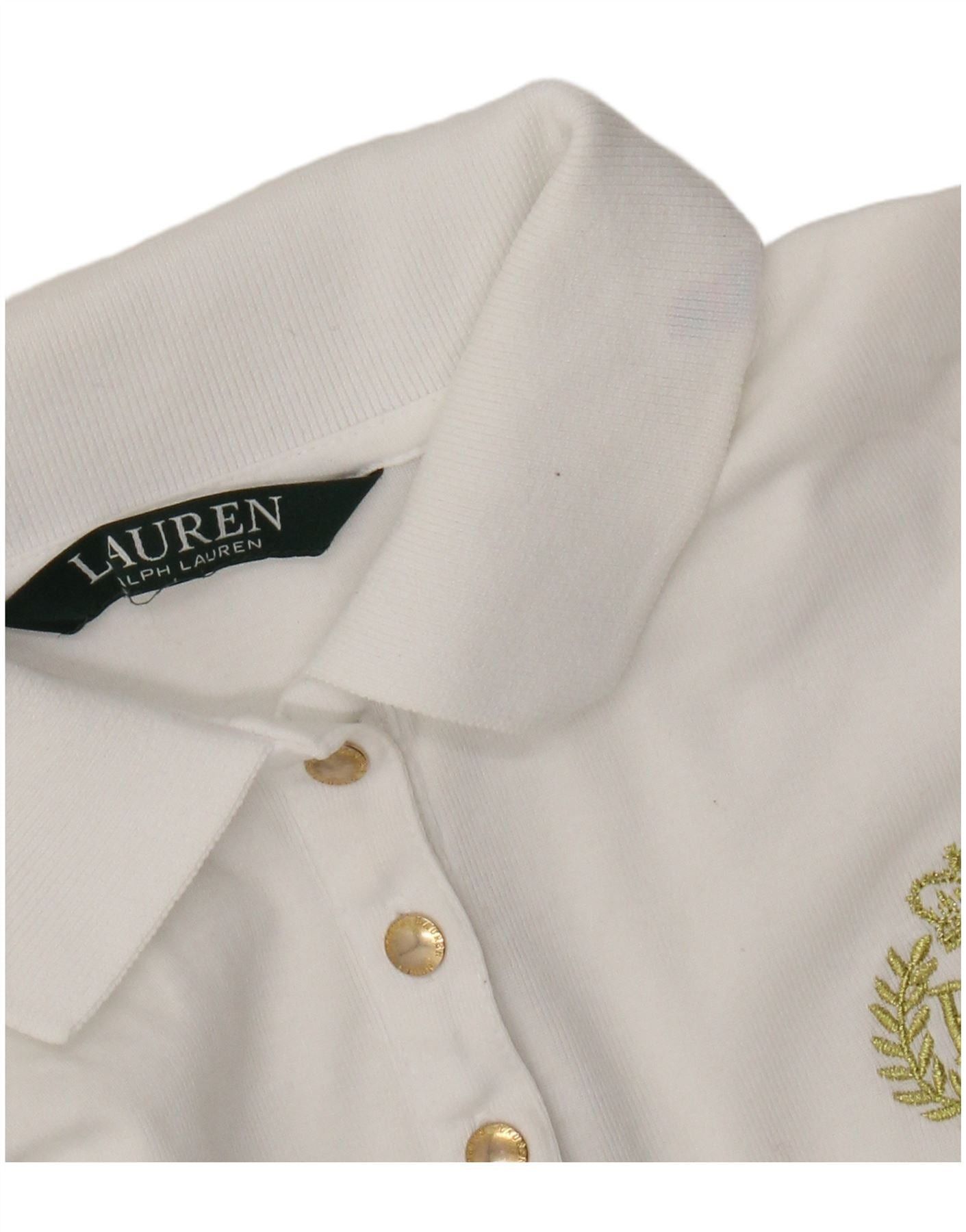 Ralph Lauren Womens 3/4 Sleeve Polo Shirt UK 8 Small White Size XXS / US 00 / IT 34 - 4 Thumbnail