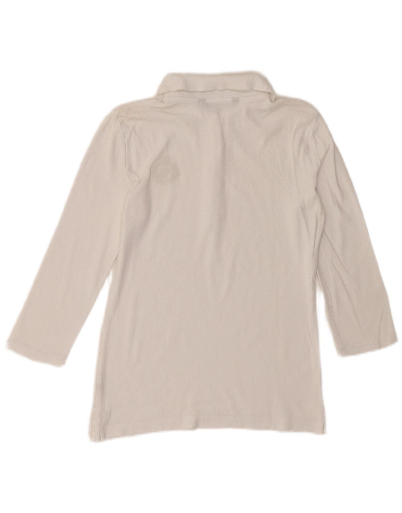 Ralph Lauren Womens 3/4 Sleeve Polo Shirt UK 8 Small White Size XXS / US 00 / IT 34 - 2 Thumbnail
