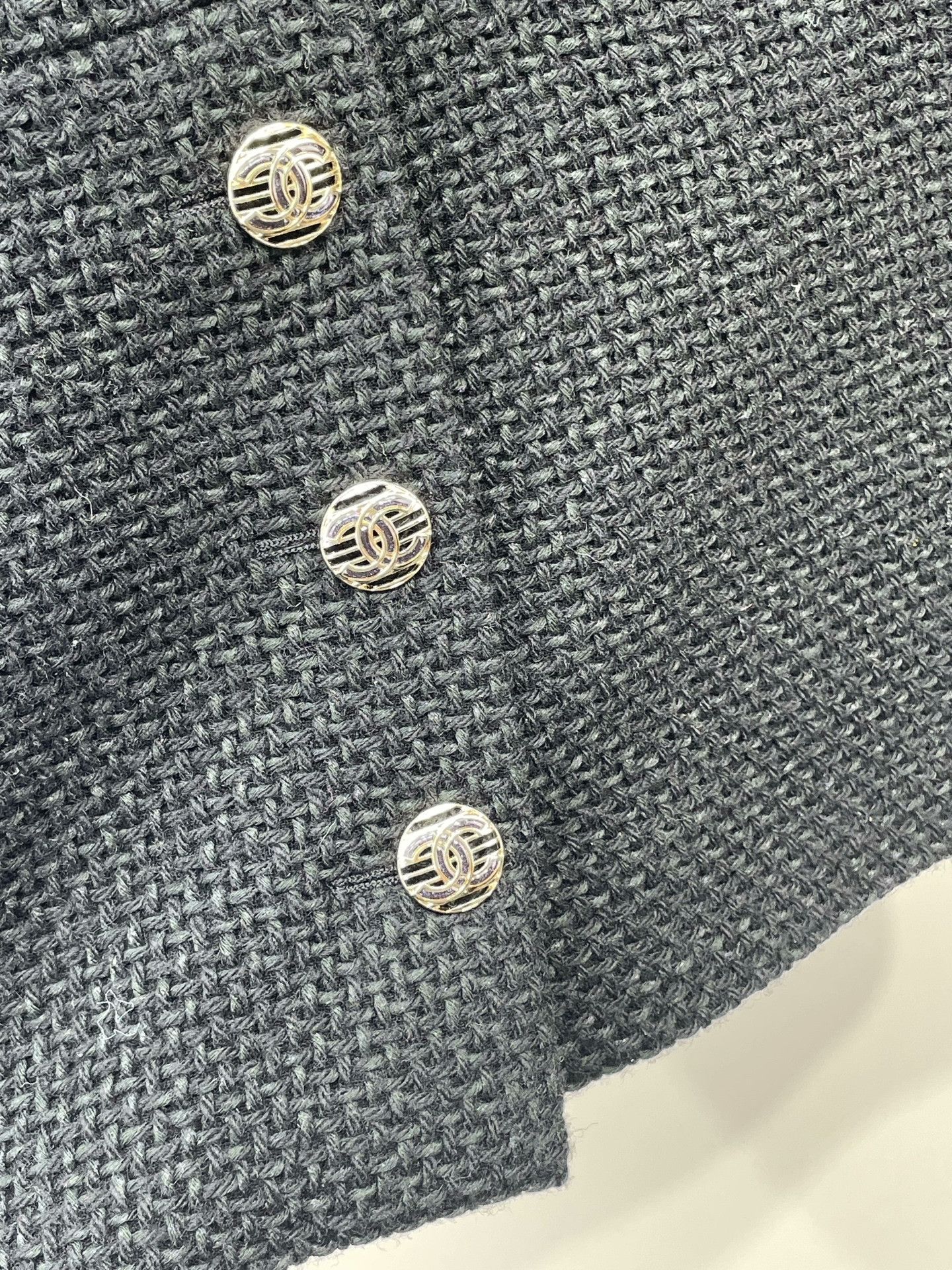 Chanel Chanel Black Gold Double-Breasted Coat Size XS / US 0-2 / IT 36-38 - 3 Thumbnail