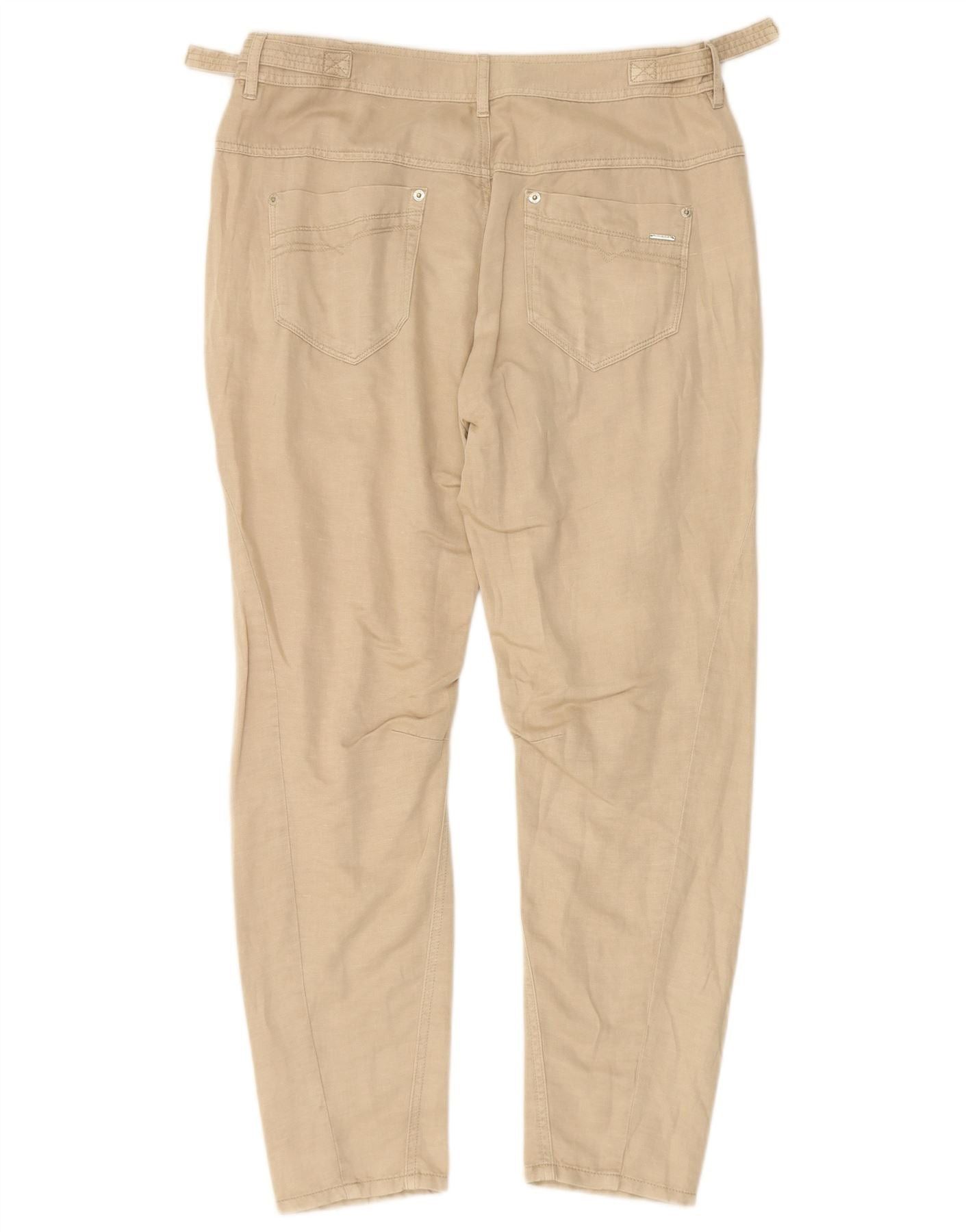 Diesel Mens Slim Casual Trousers W29 L25 Beige Linen Size US 30 / EU 46 - 2 Thumbnail