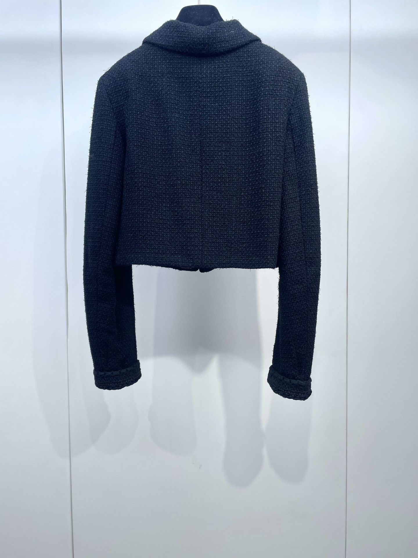 Chanel Chanel Black Woven Short Coat Size XS / US 0-2 / IT 36-38 - 2 Thumbnail