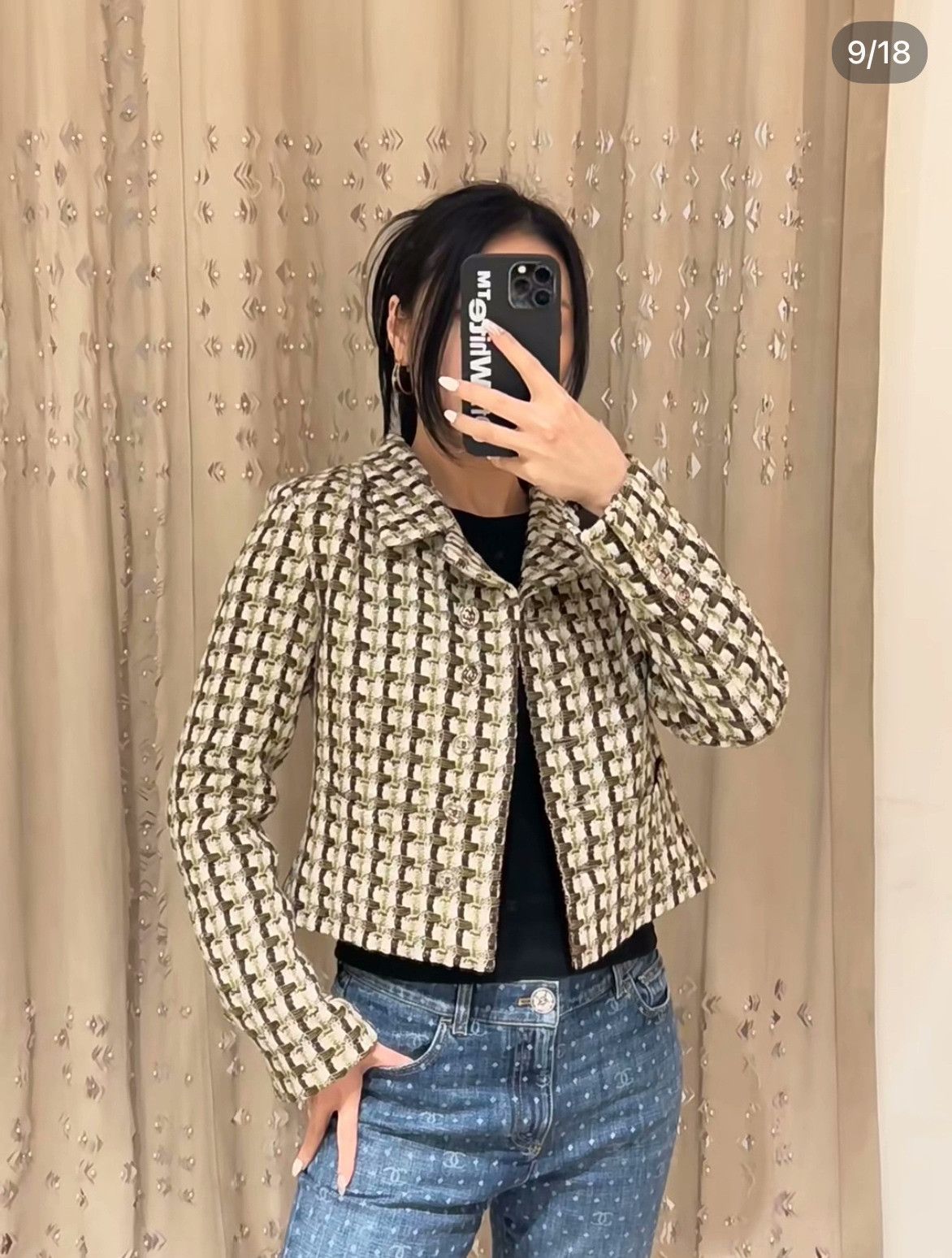 Chanel Chanel 23A Mustard Green Silver Button Coat Size S / US 4 / IT 40 - 7 Thumbnail