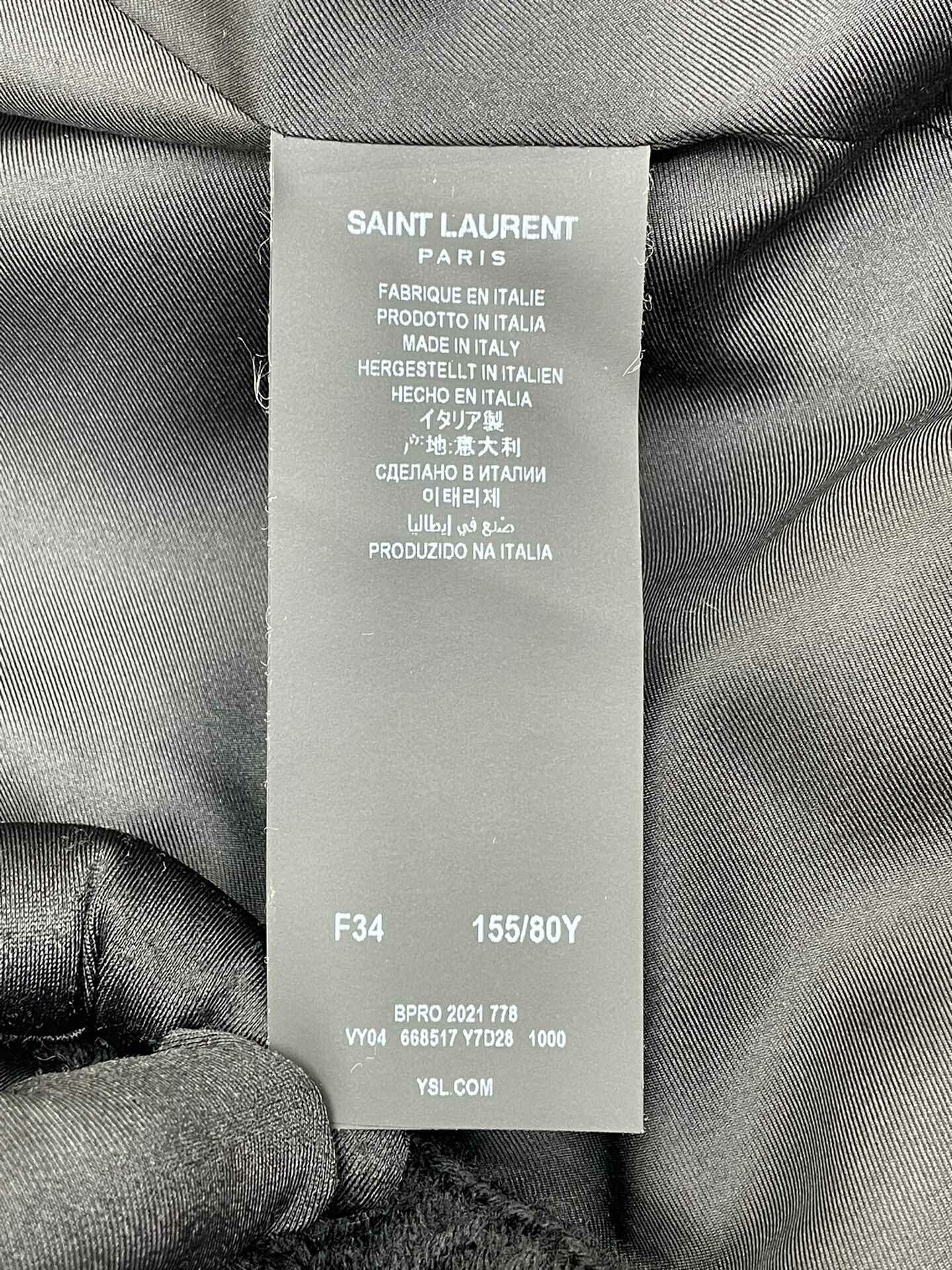 Saint Laurent Paris Saint Laurent Tweed Gold Button Coat Size XXS / US 00 / IT 34 - 5 Thumbnail