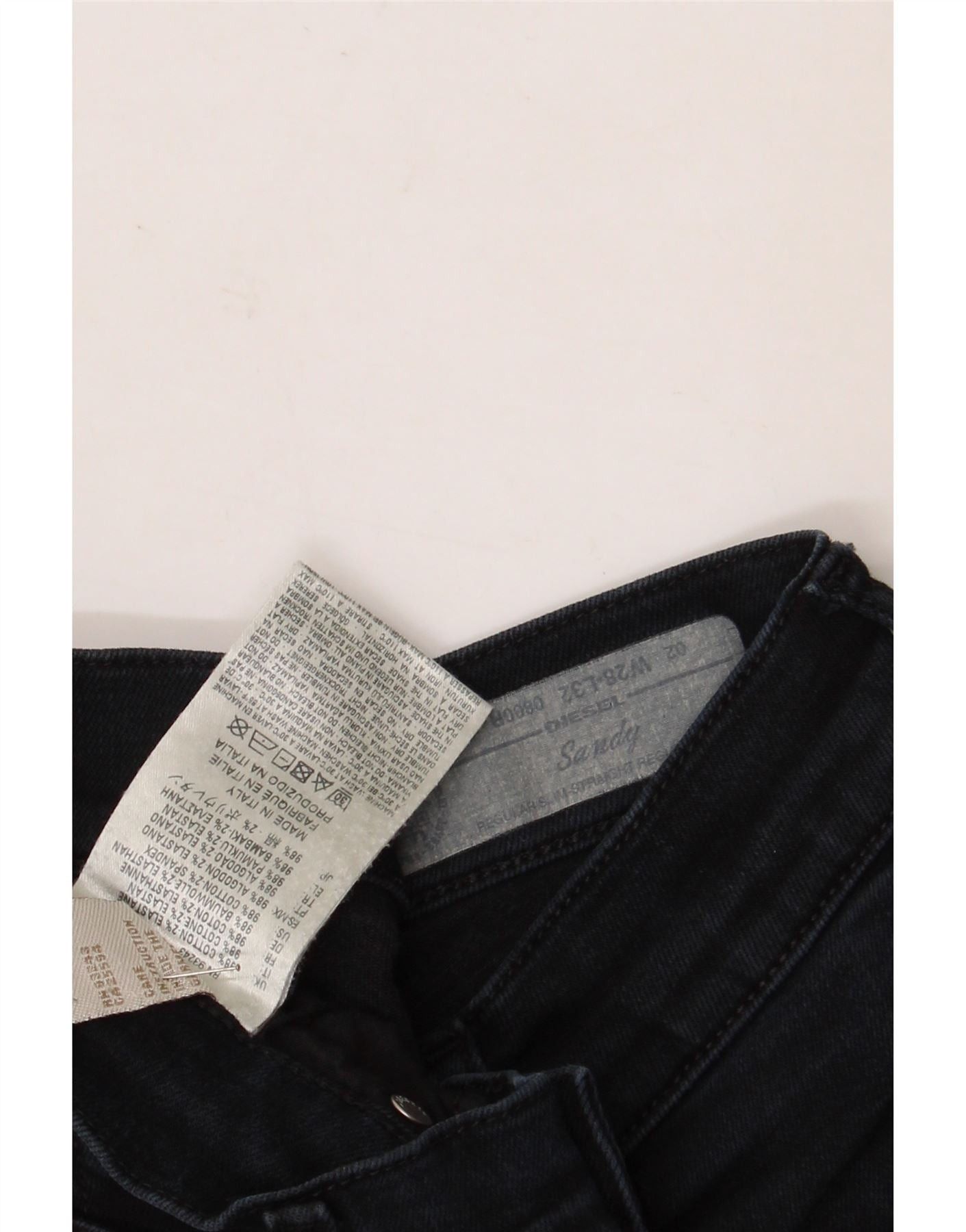 Diesel Womens Sandy Regular Slim Straight Jeans W28 L32 Navy Blue C Size 42" / US 20 - 3 Thumbnail