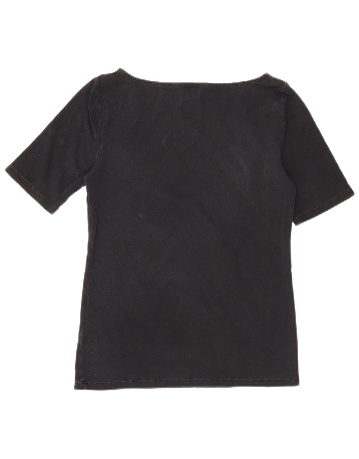 Ralph Lauren Womens T-Shirt Top UK 10 Small Black Cotton Size XXS / US 00 / IT 34 - 2 Thumbnail