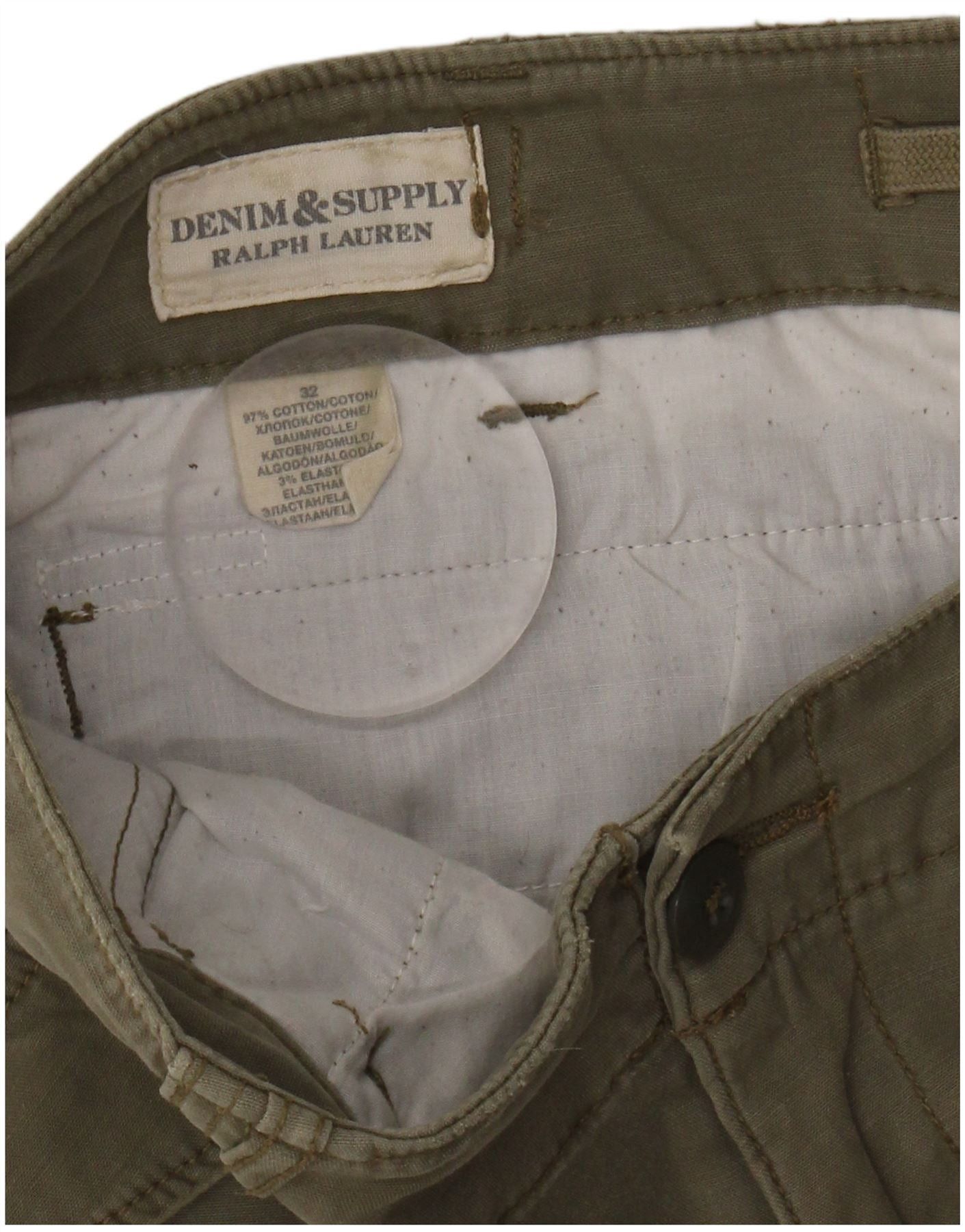 Ralph Lauren Womens Skinny Cargo Trousers W32 L27 Green Cotton Size 24" / US 00 / IT 34 - 3 Thumbnail