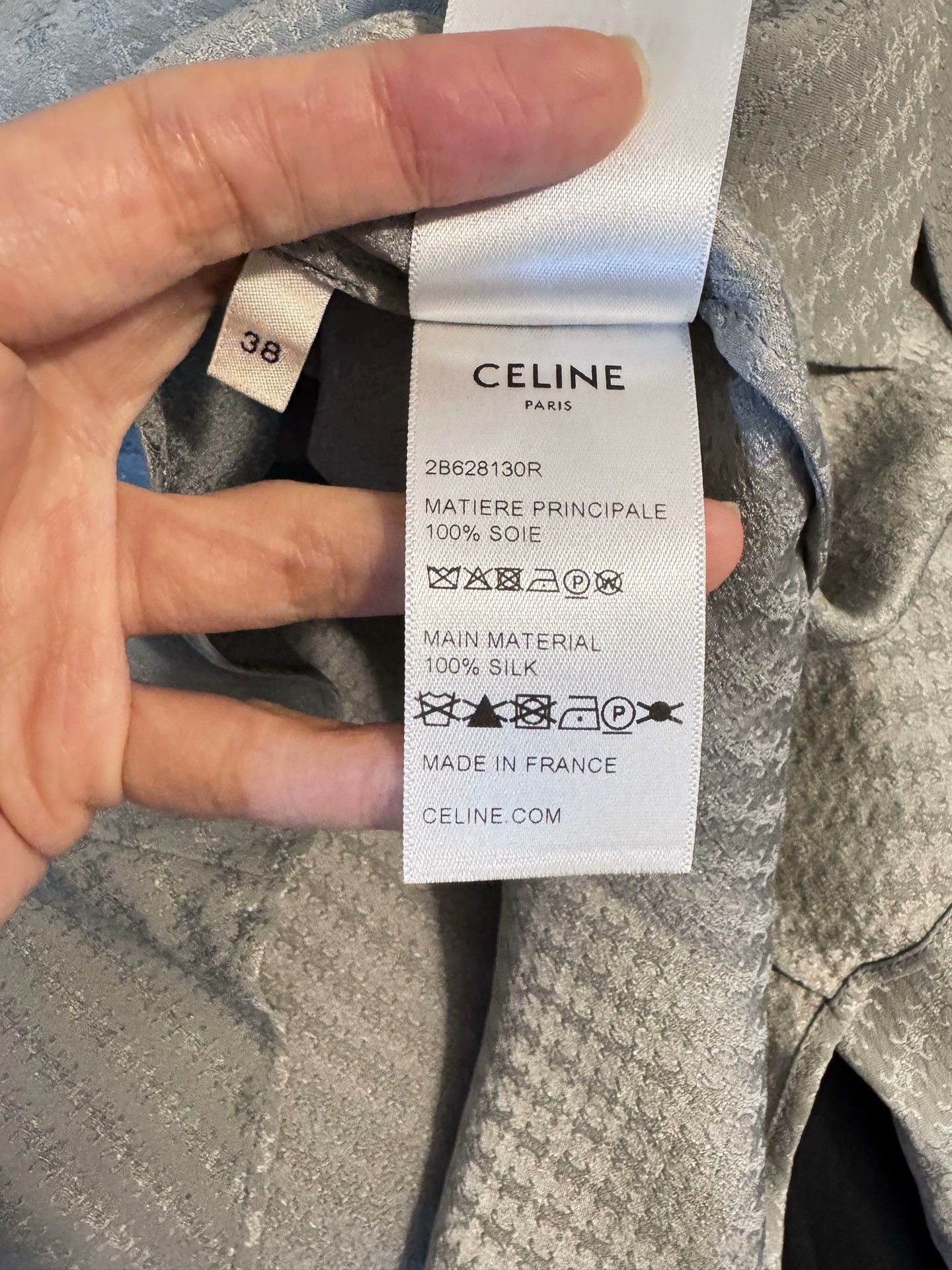 Celine Celine Triomphe Logo Silk Shirt Size S / US 4 / IT 40 - 5 Thumbnail