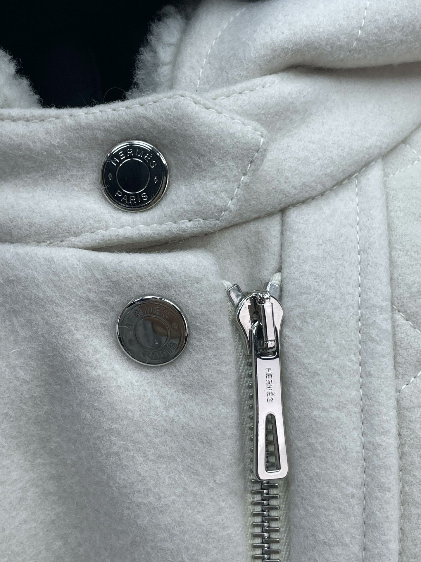 Hermes Hermes Lamb Wool Collar Wool Jacket Size S / US 4 / IT 40 - 4 Thumbnail