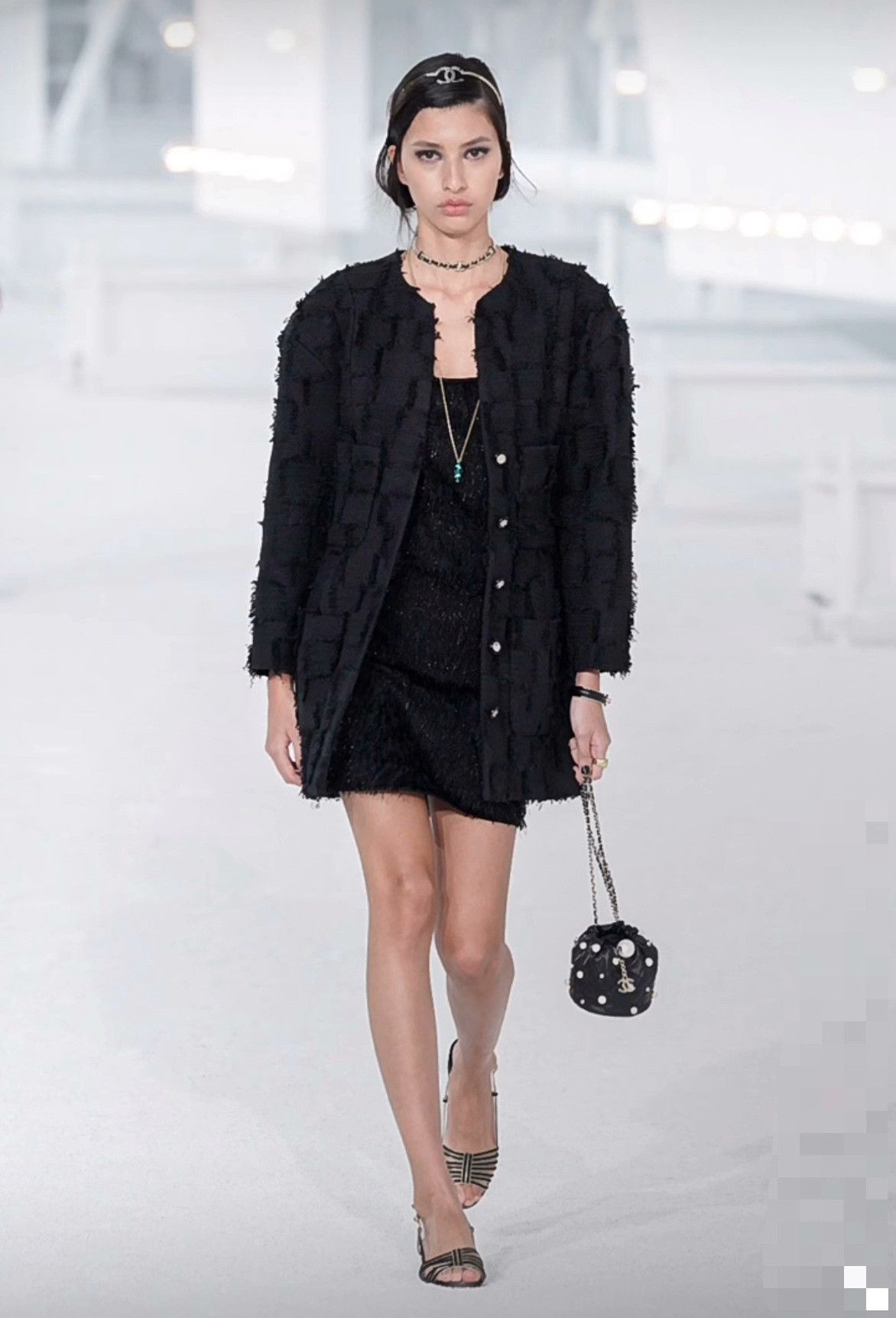 Chanel Chanel 21S Black Fringe Coat Size XS / US 0-2 / IT 36-38 - 9 Thumbnail