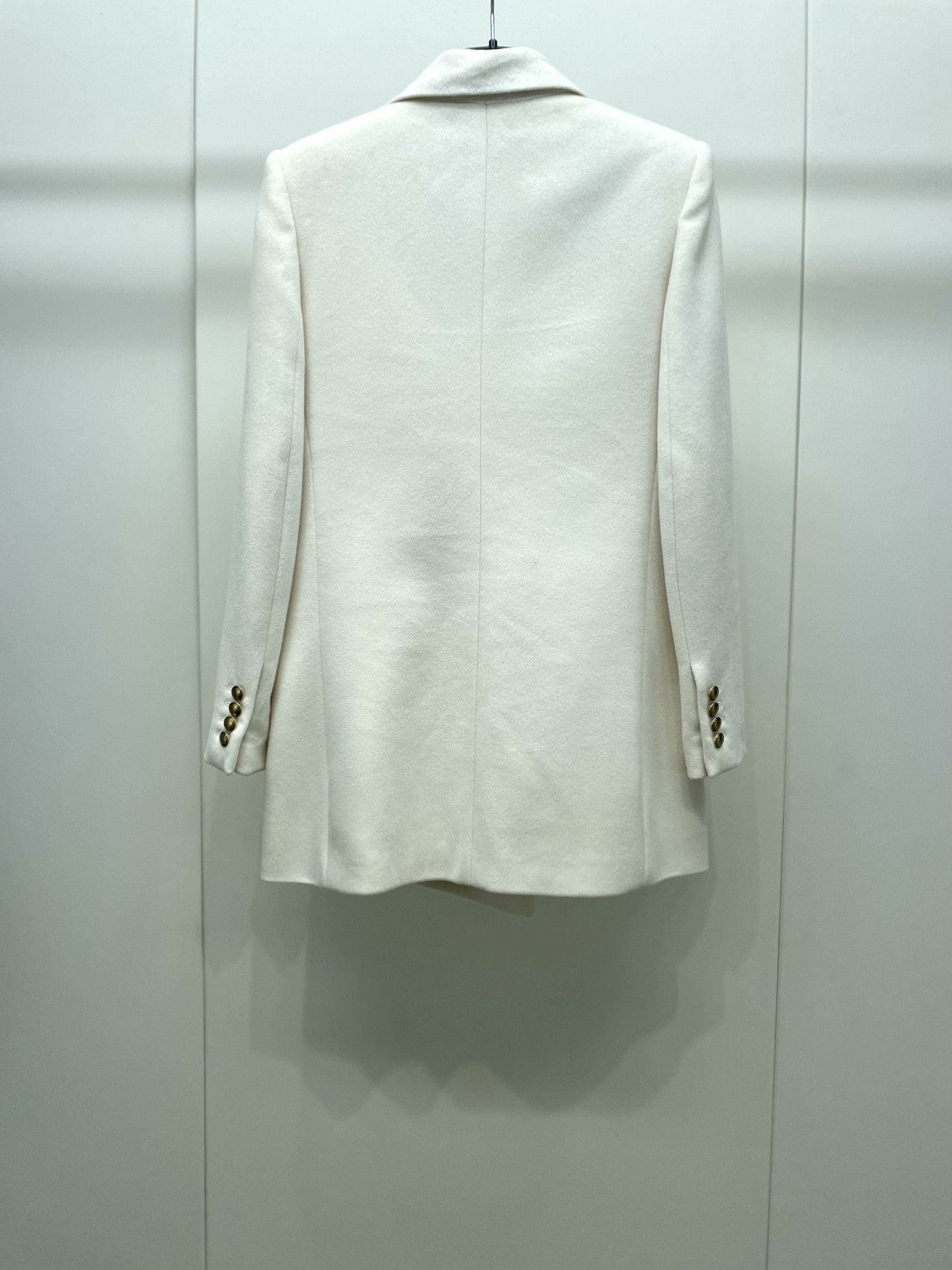 Saint Laurent Paris Saint Laurent White Double-Breasted Wool Blazer Size XS / US 0-2 / IT 36-38 - 2 Thumbnail