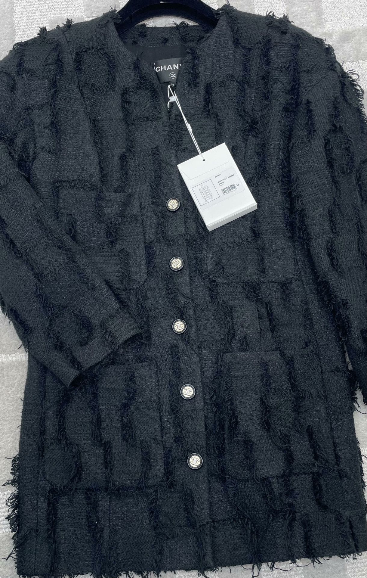 Chanel Chanel 21S Black Fringe Coat Size XS / US 0-2 / IT 36-38 - 4 Thumbnail