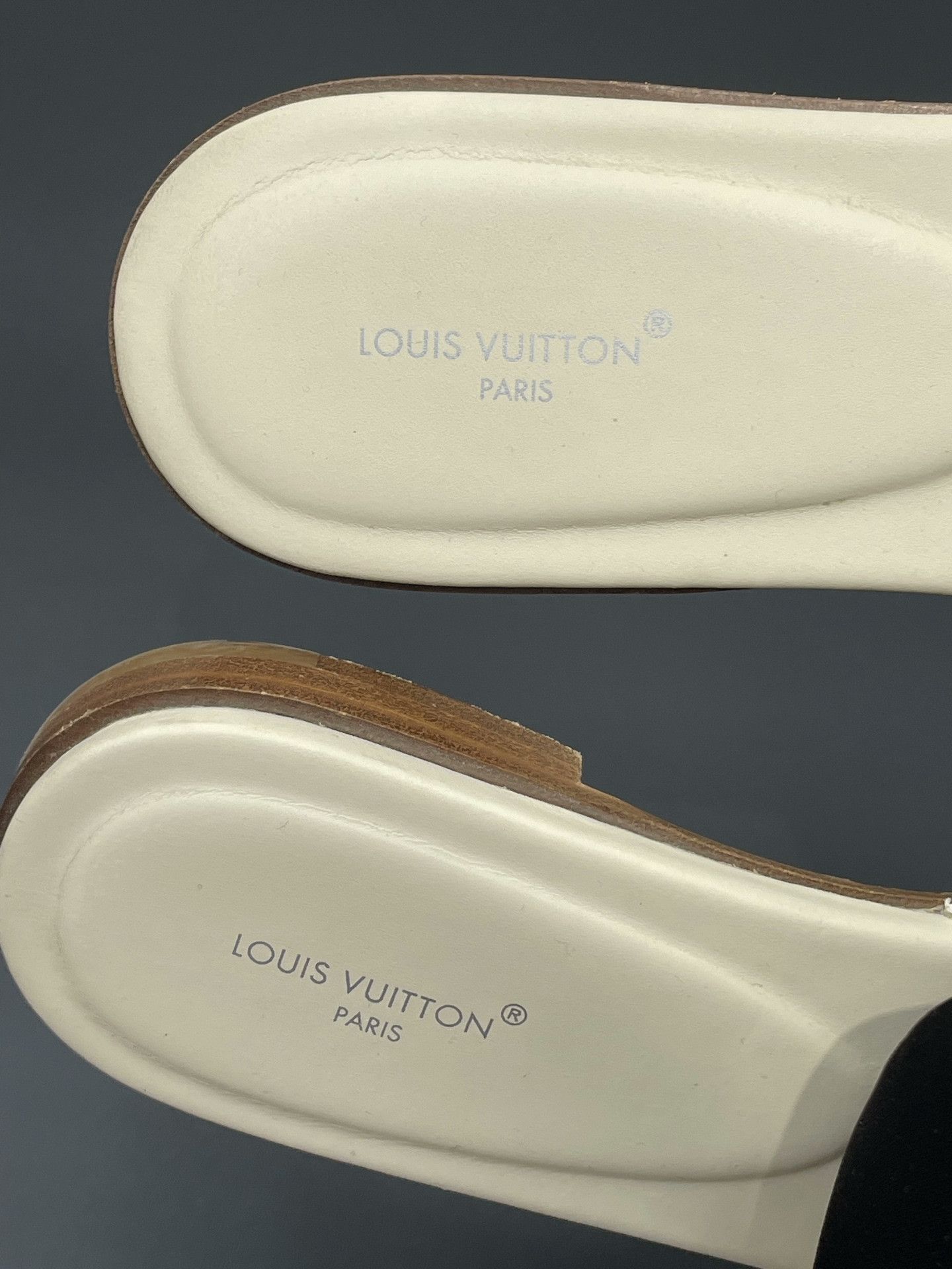 Louis Vuitton LV Large Logo Straw Slippers Size US 6 / IT 36 - 2 Thumbnail