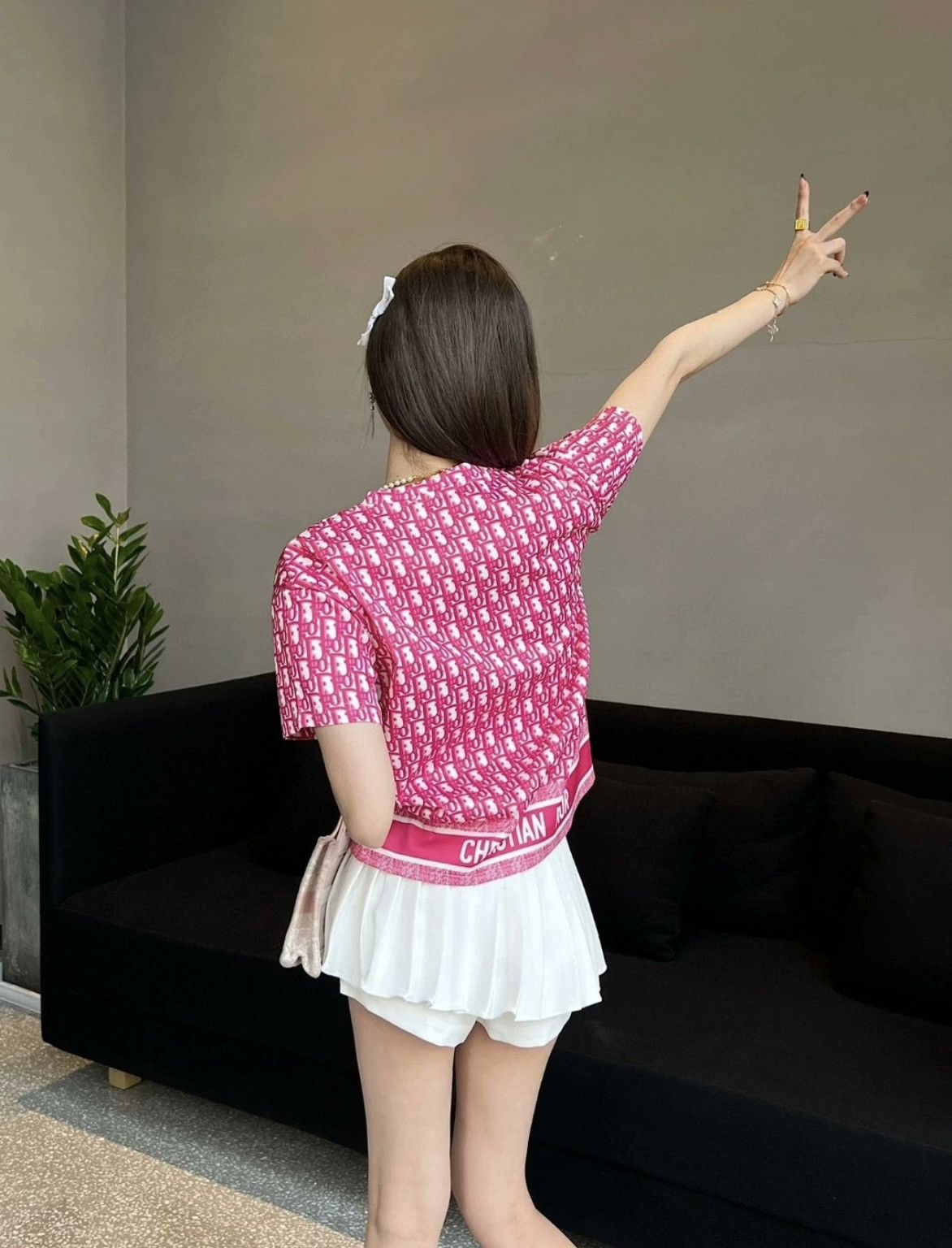 Dior Dior All-over Print Short-sleeve Top Size XS / US 0-2 / IT 36-38 - 7 Thumbnail