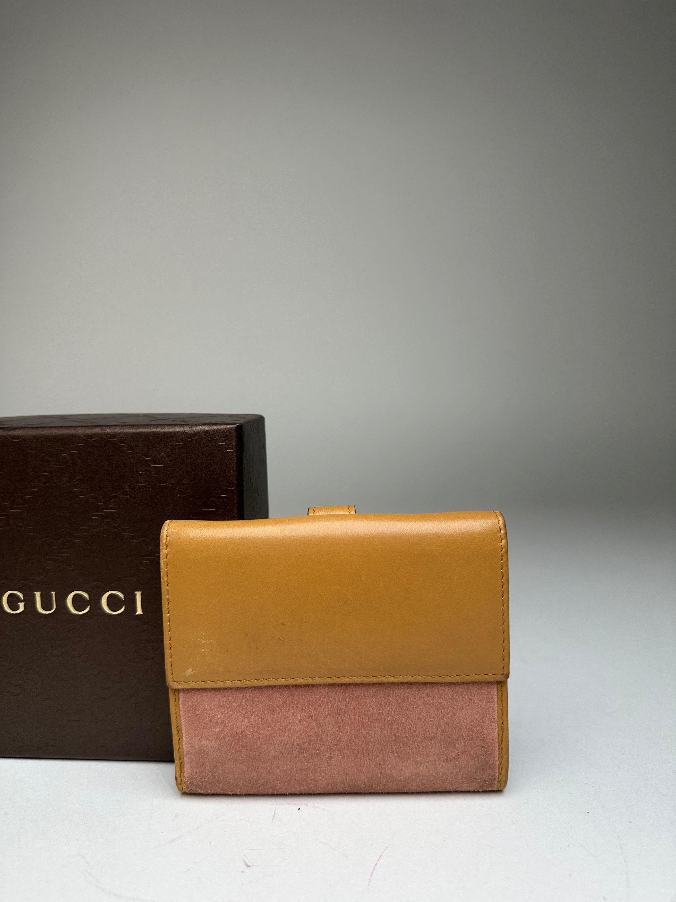 Gucci Vintage Jackie Suede Leather Wallet Pink Beige Size ONE SIZE - 9 Thumbnail