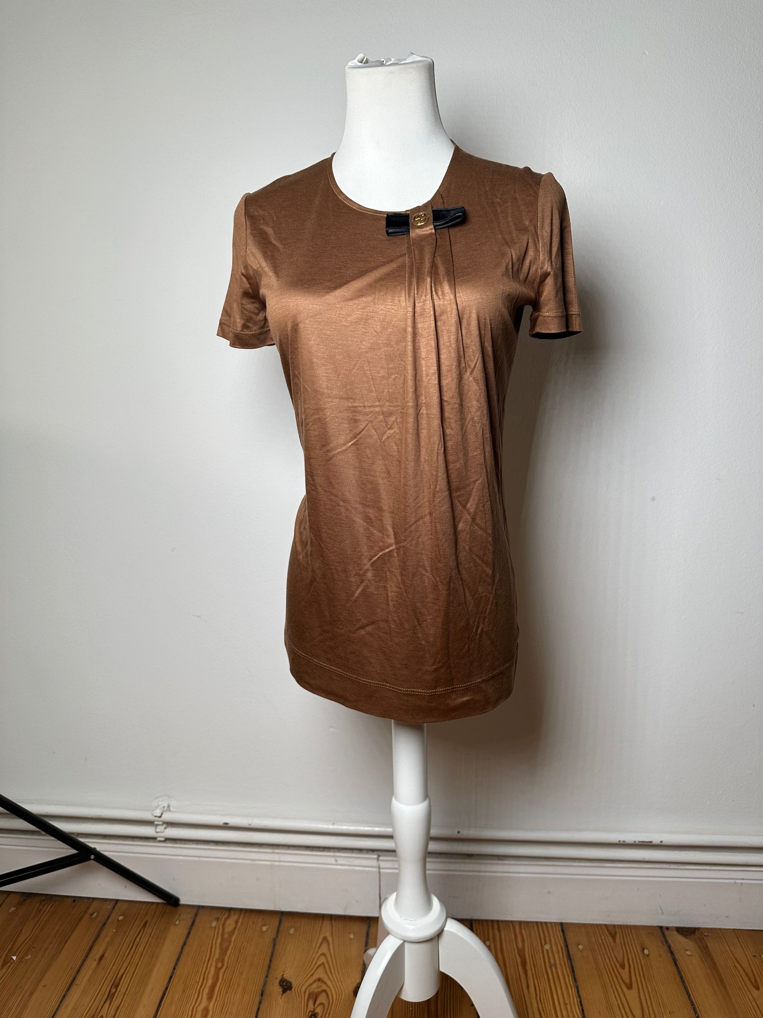Gucci Vintage GG Shirt Brown M Size S / US 4 / IT 40 - 2 Thumbnail