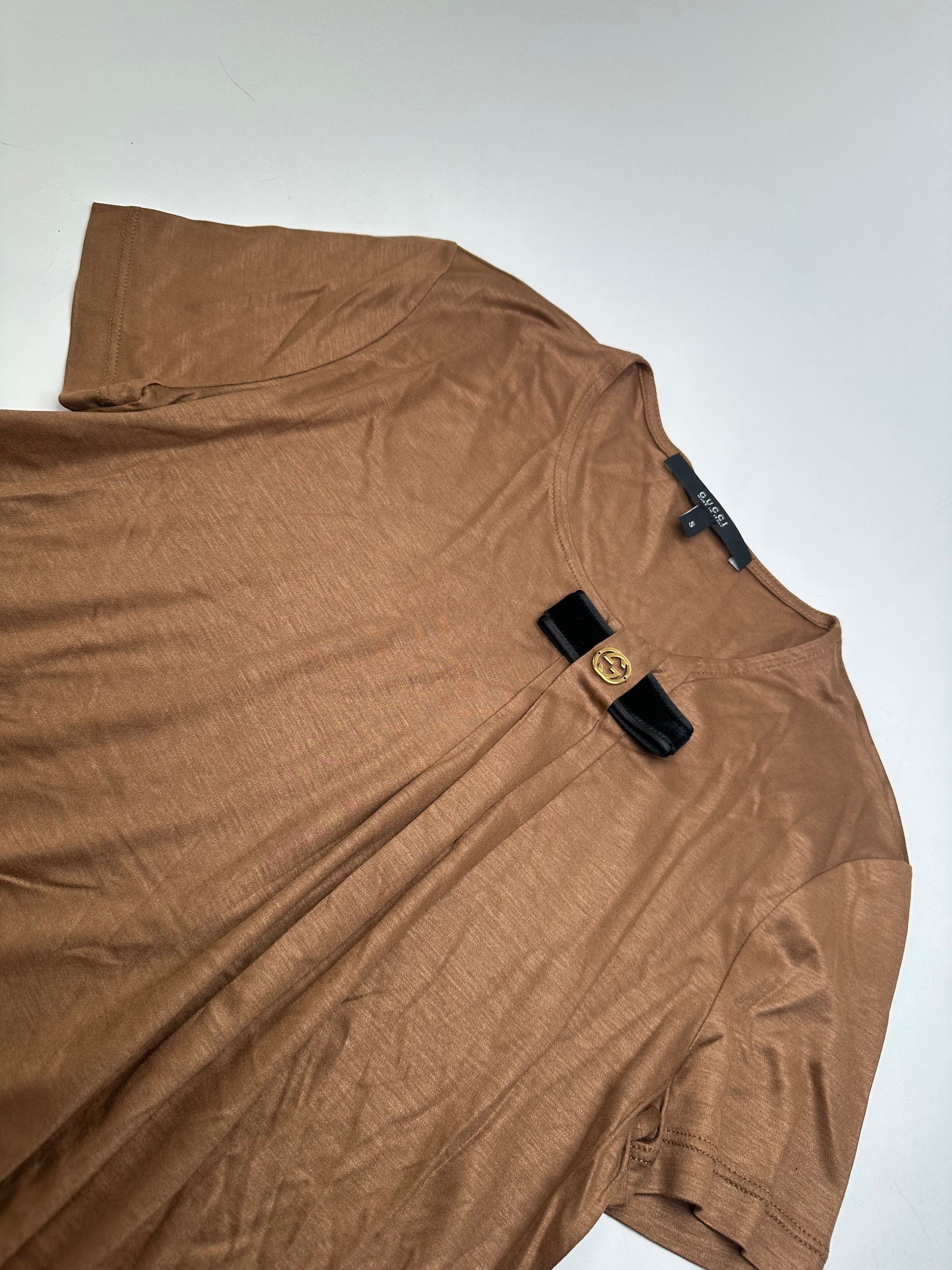 Gucci Vintage GG Shirt Brown M Size S / US 4 / IT 40 - 6 Thumbnail