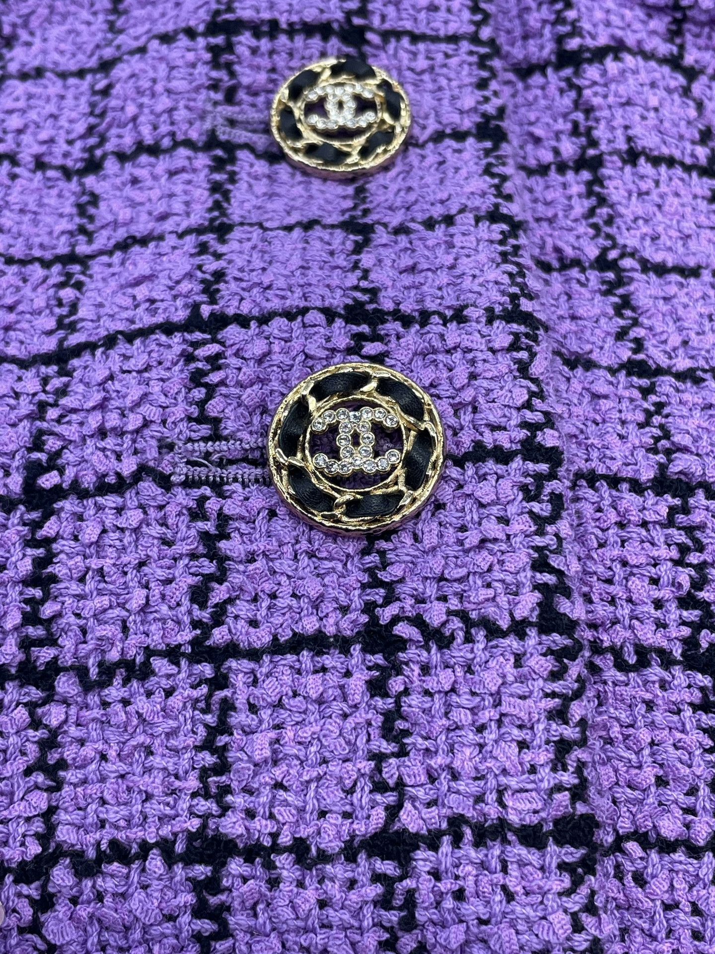 Chanel Chanel 22S Purple Tweed Plaid Jacket Size S / US 4 / IT 40 - 5 Thumbnail