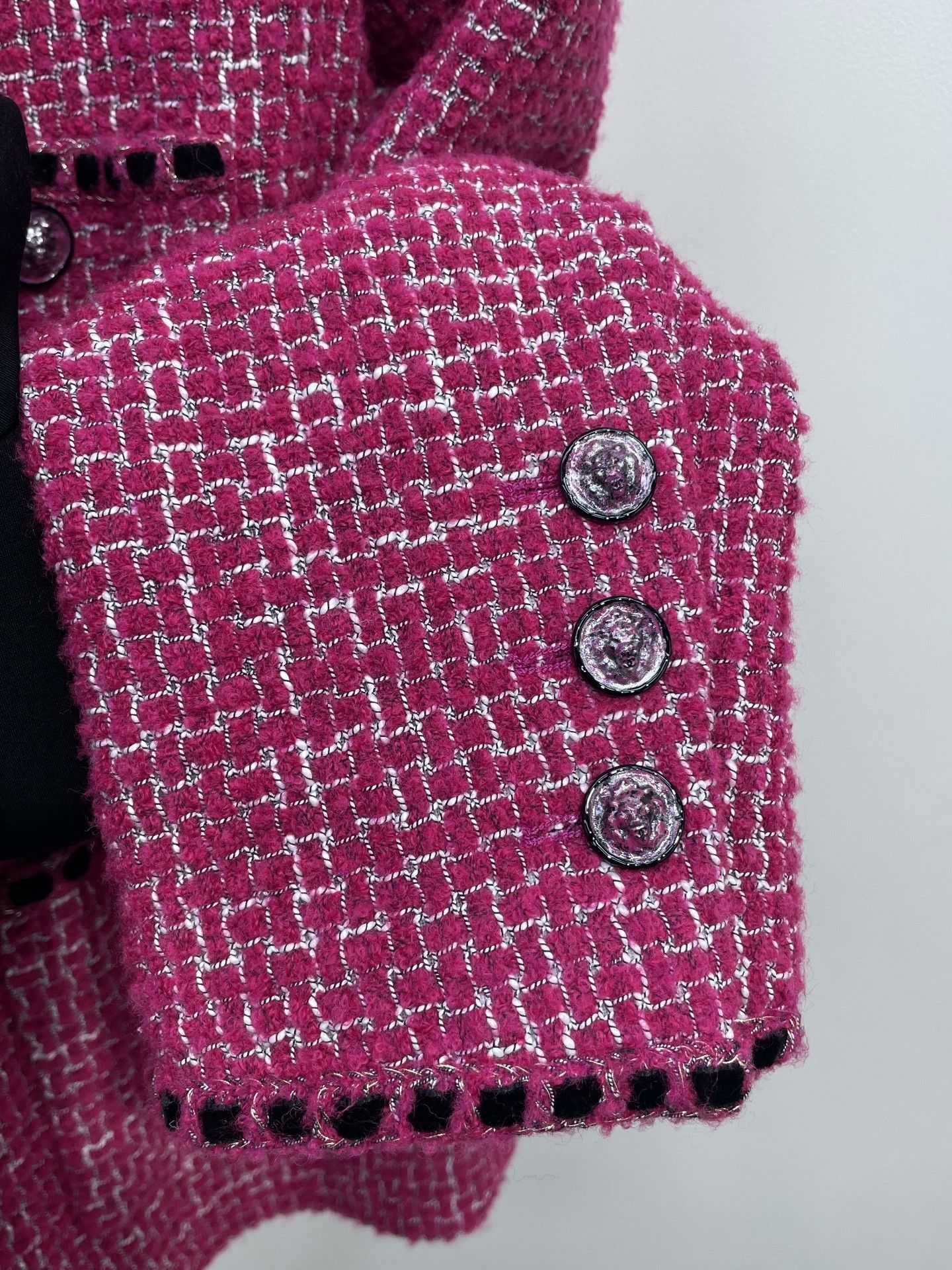 Chanel Chanel 22B Pink Tweed Stand Collar Jacket Size XS / US 0-2 / IT 36-38 - 3 Thumbnail