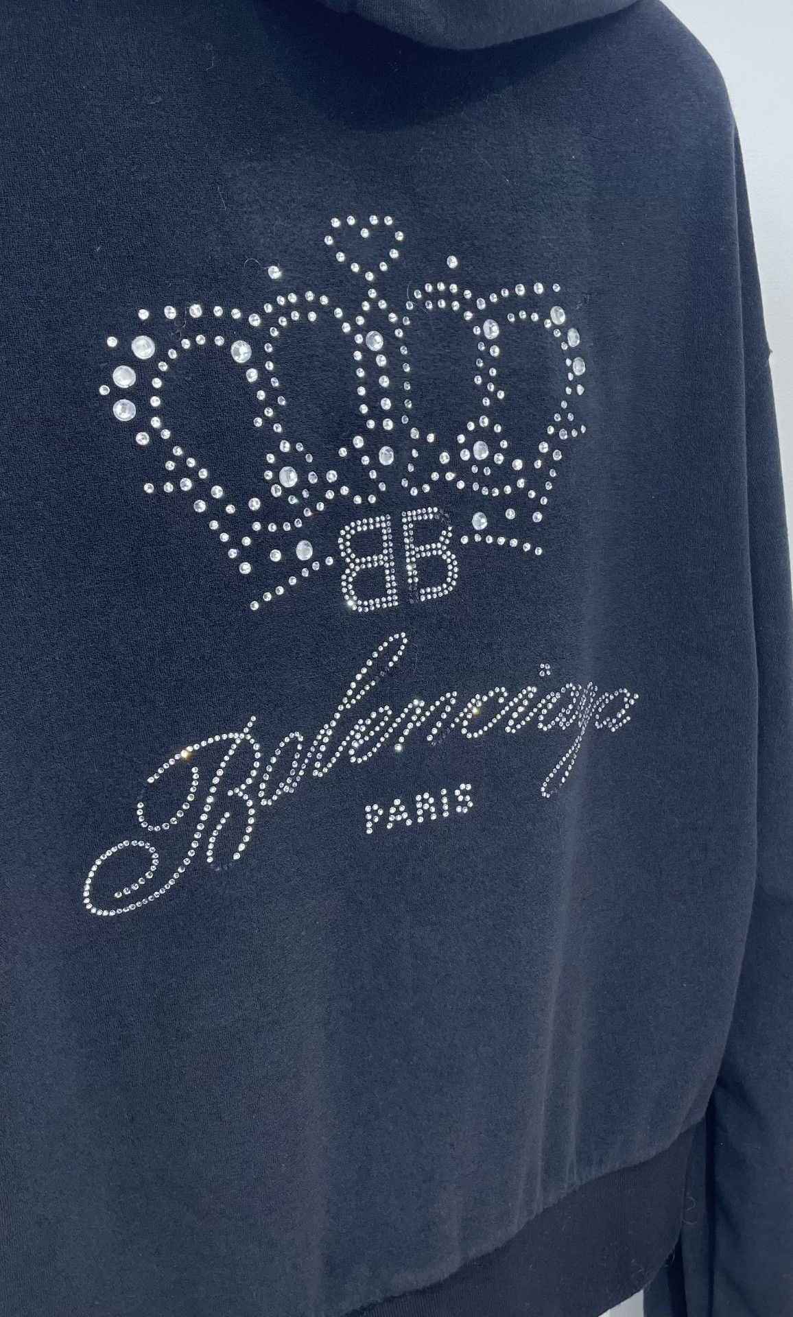 Balenciaga Balenciaga Crown Rhinestone Long-sleeve Hoodie Size XS / US 0-2 / IT 36-38 - 3 Thumbnail
