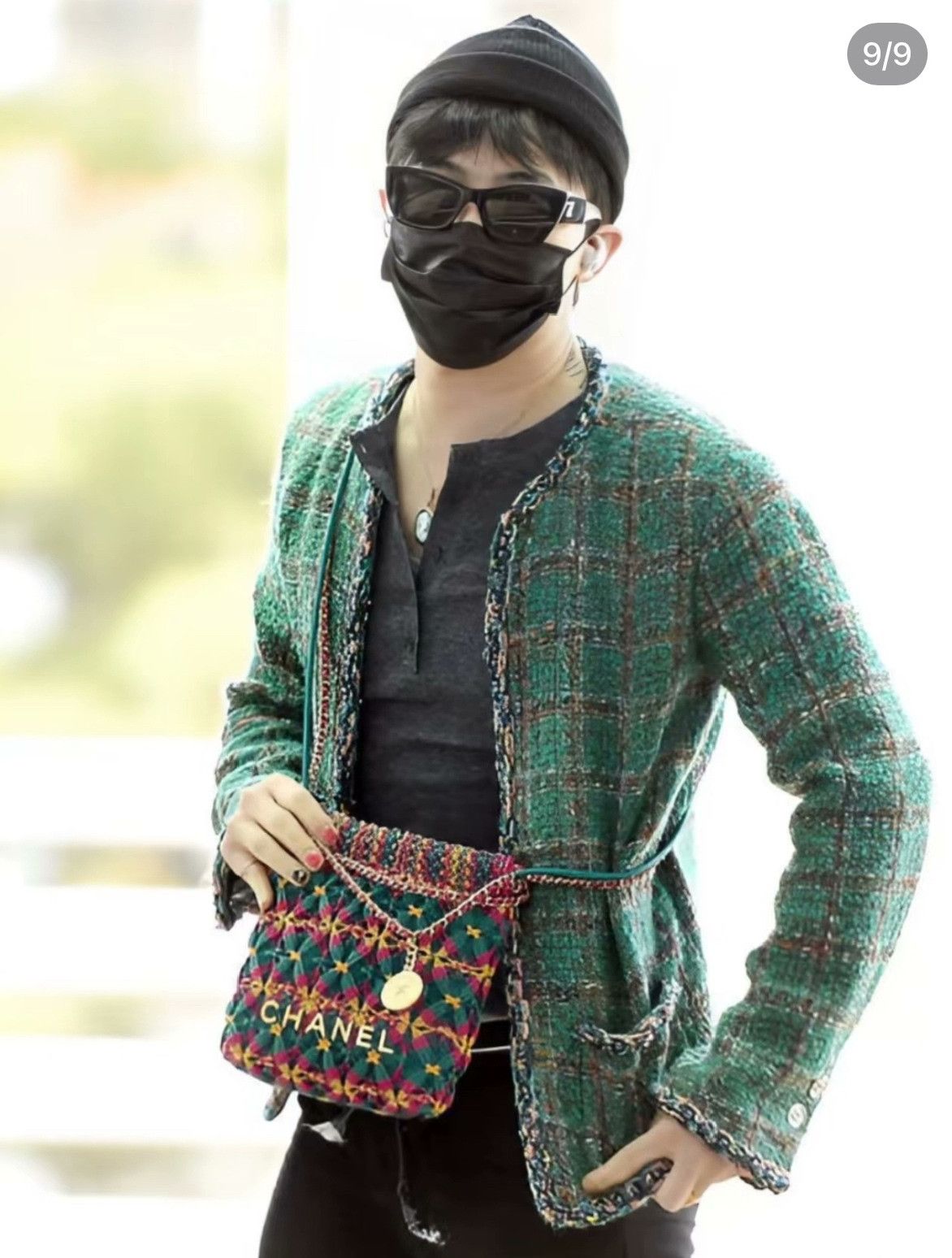 Chanel Chanel 23A Green Plaid Coat Size US XXS / EU 40 - 7 Thumbnail