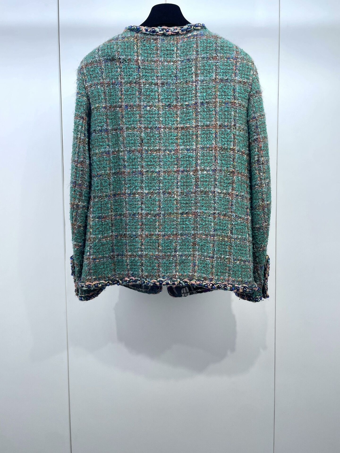 Chanel Chanel 23A Green Plaid Coat Size US XXS / EU 40 - 2 Thumbnail