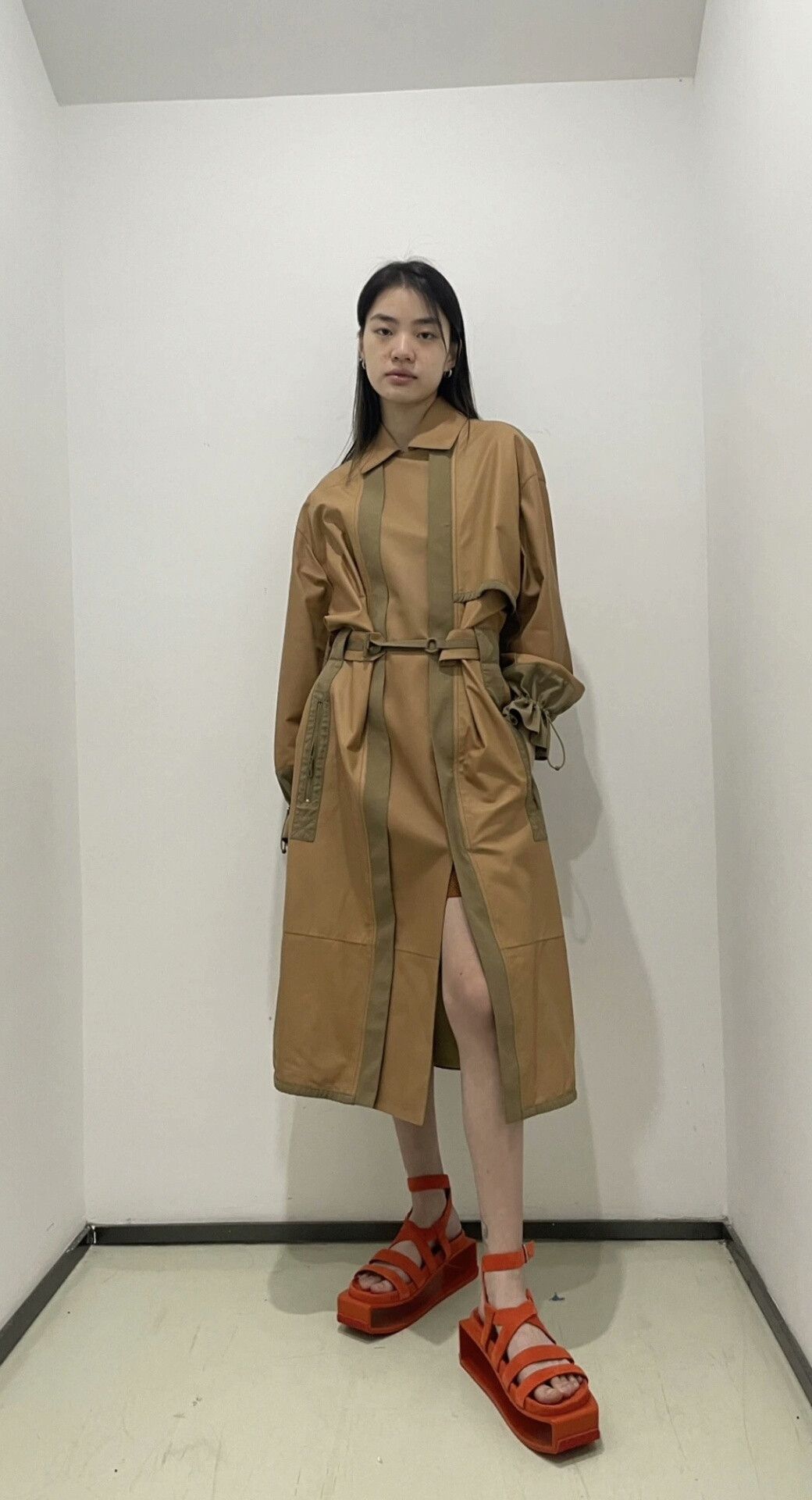 Hermes Hermes Leather Paneled Belted Coat Size XS / US 0-2 / IT 36-38 - 9 Thumbnail