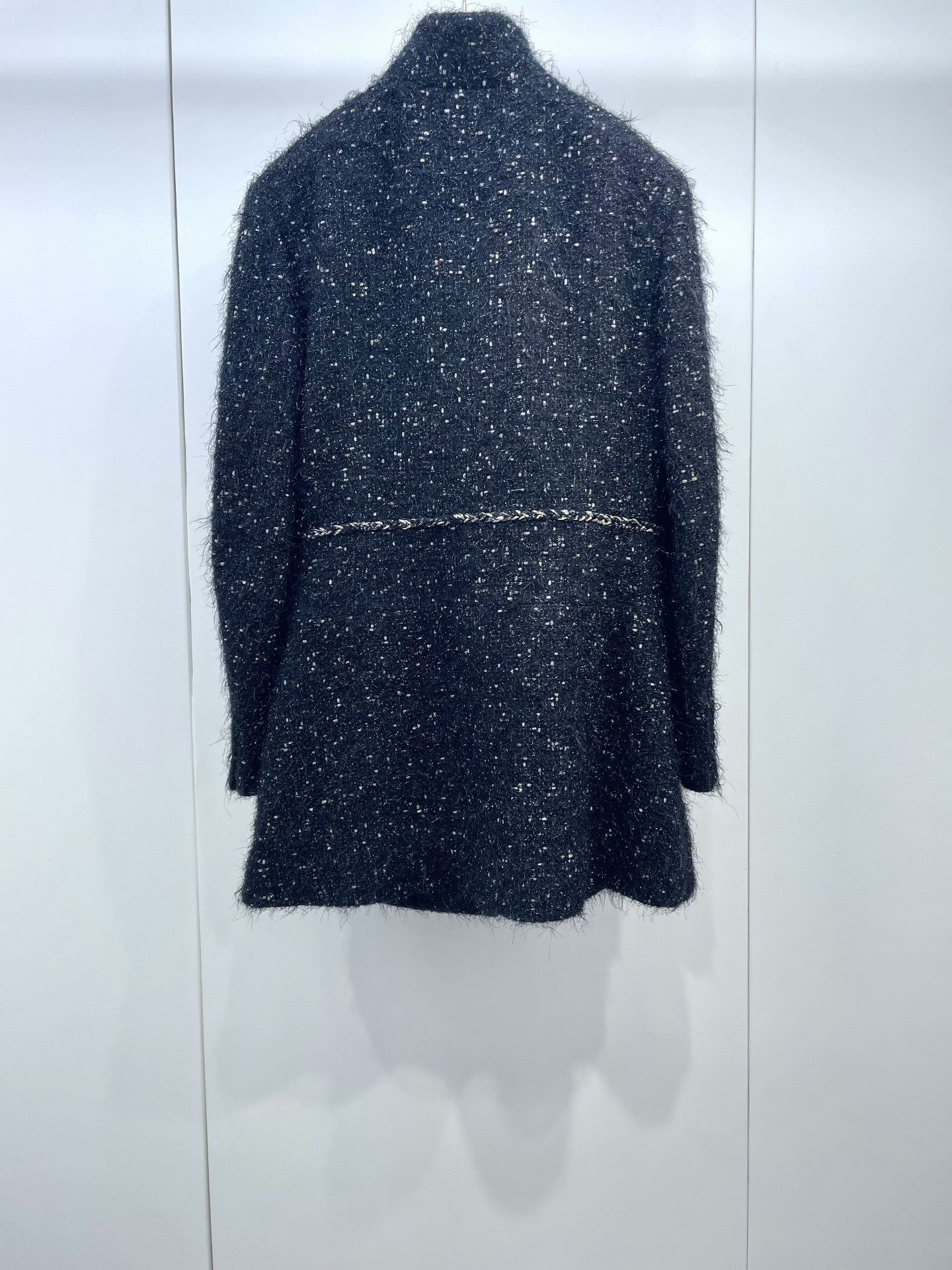 Chanel Chanel 22A Black Sparkle Tweed Coat Size S / US 4 / IT 40 - 2 Thumbnail