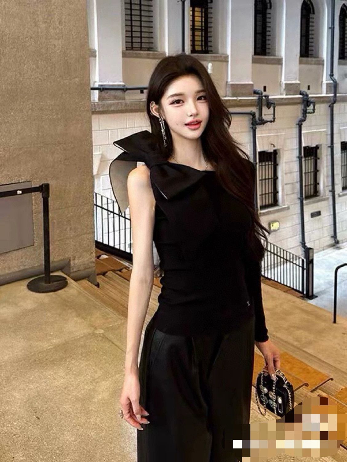 Chanel Chanel Big Bow Black Knit Top Size XS / US 0-2 / IT 36-38 - 5 Thumbnail