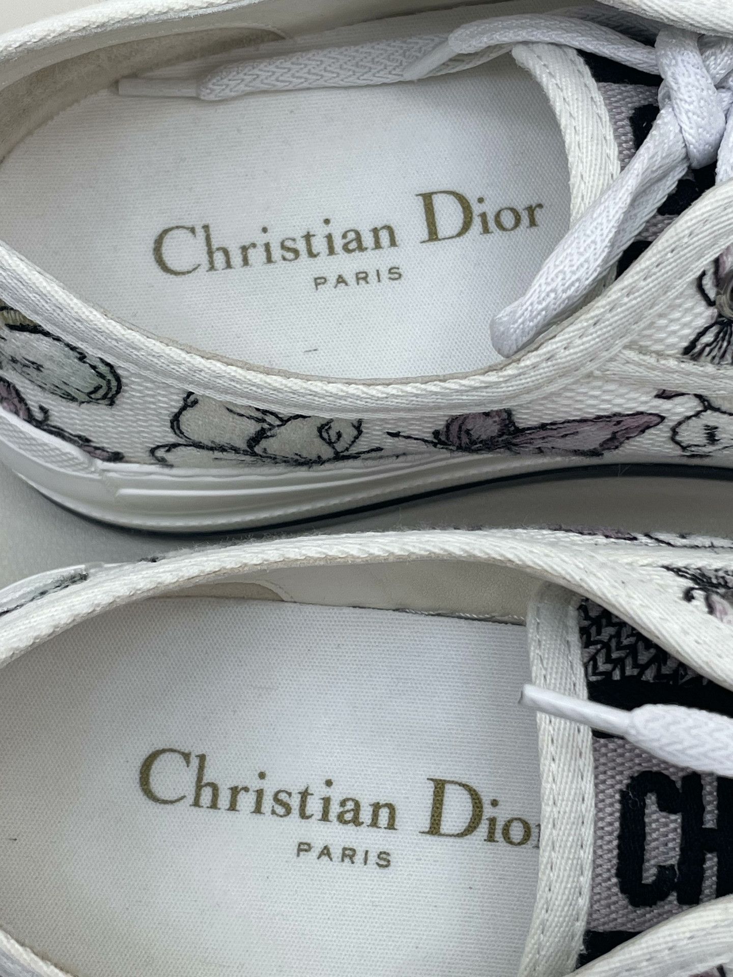Dior DIOR Walk'n'Dior Butterfly Embroidered Sneakers Size US 6 / IT 36 - 7 Thumbnail