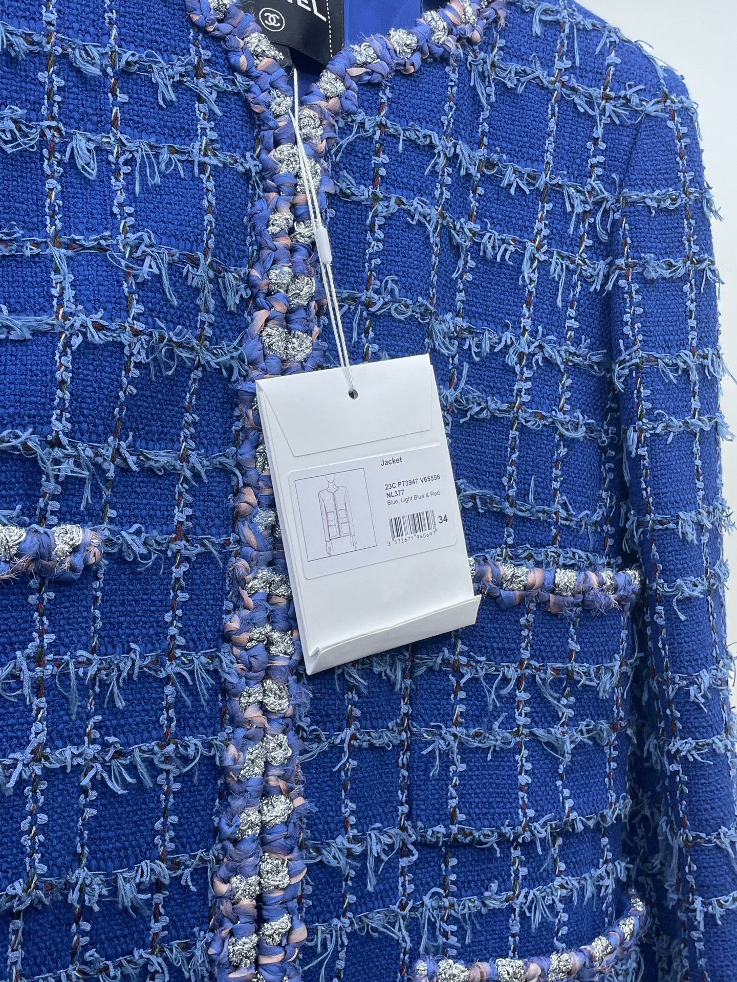 Chanel Chanel Plaid Fringe Four-Pocket Jacket Size XXS / US 00 / IT 34 - 3 Thumbnail