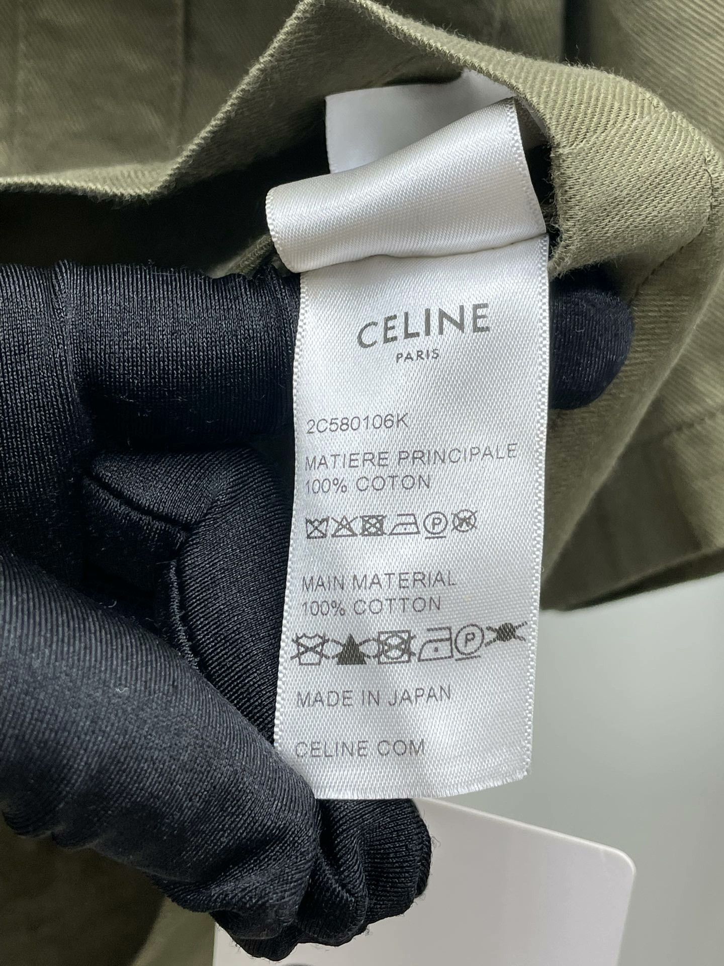 Celine Celine Army Green Velcro Short-Sleeve Top Size XXS / US 00 / IT 34 - 7 Thumbnail