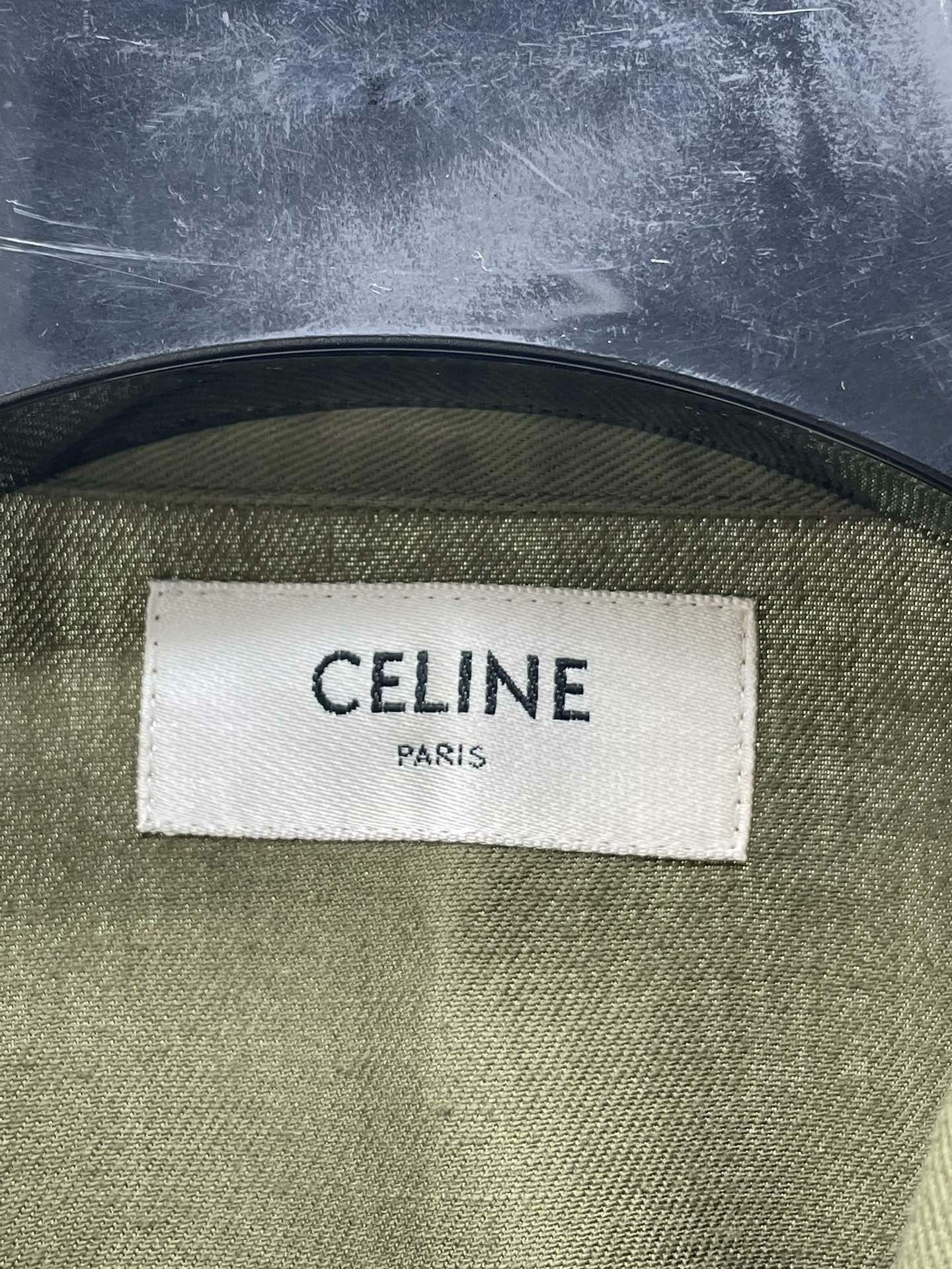 Celine Celine Army Green Velcro Short-Sleeve Top Size XXS / US 00 / IT 34 - 5 Thumbnail