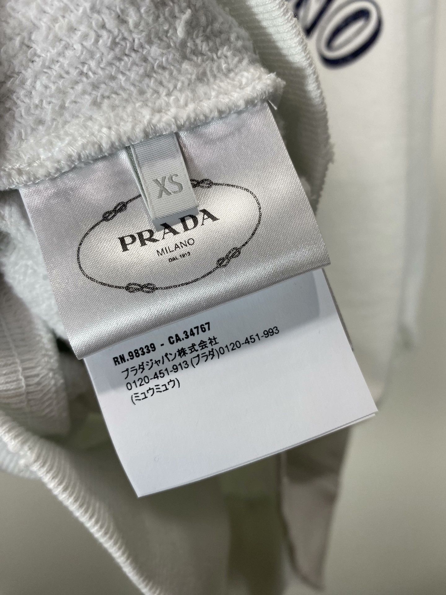 Prada Prada 25 Preppy Distressed Sweatshirt Size XS / US 0-2 / IT 36-38 - 9 Thumbnail