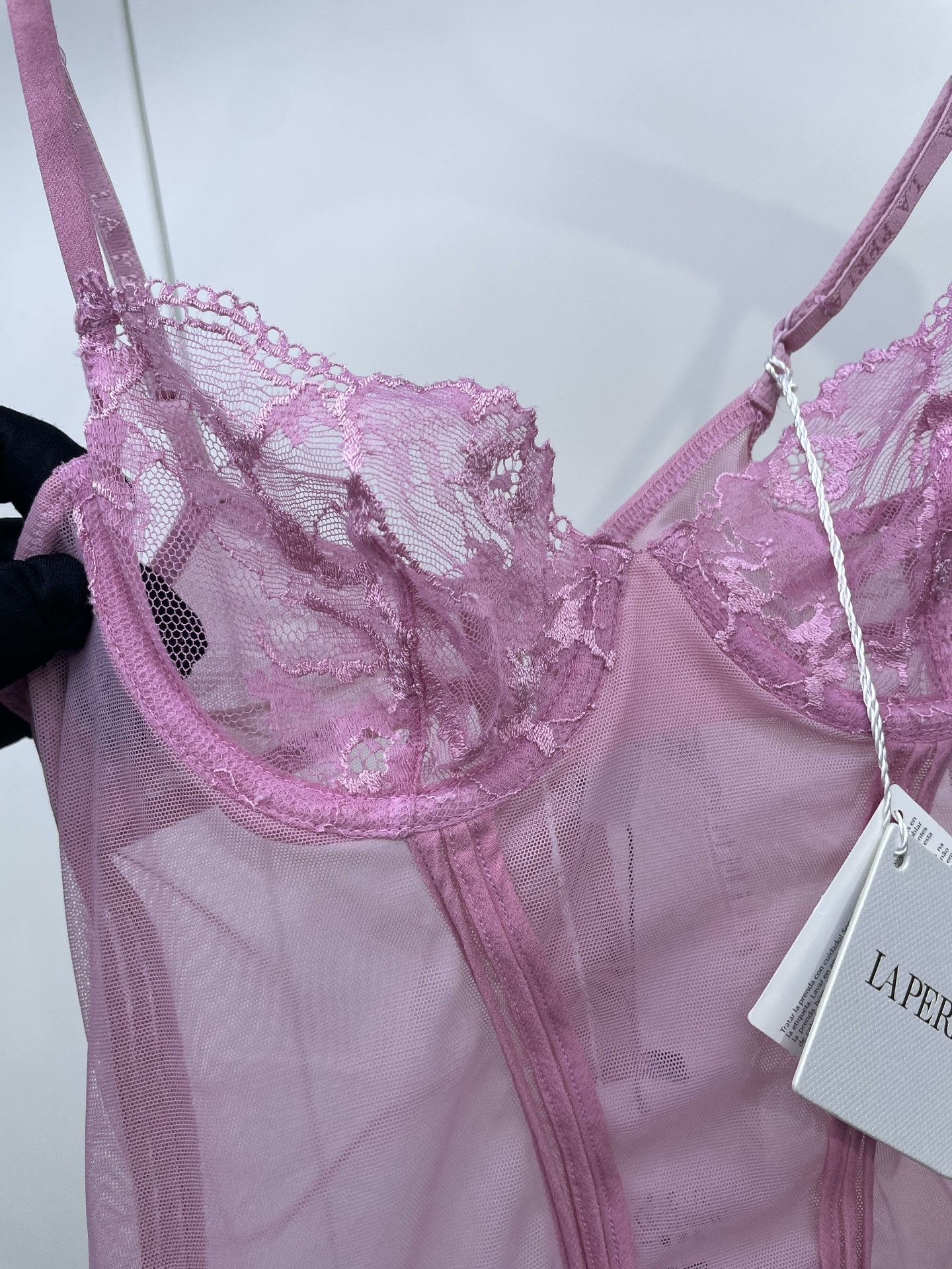 La Perla La Perla Pink Lace Bodysuit Size S / US 4 / IT 40 - 4 Thumbnail