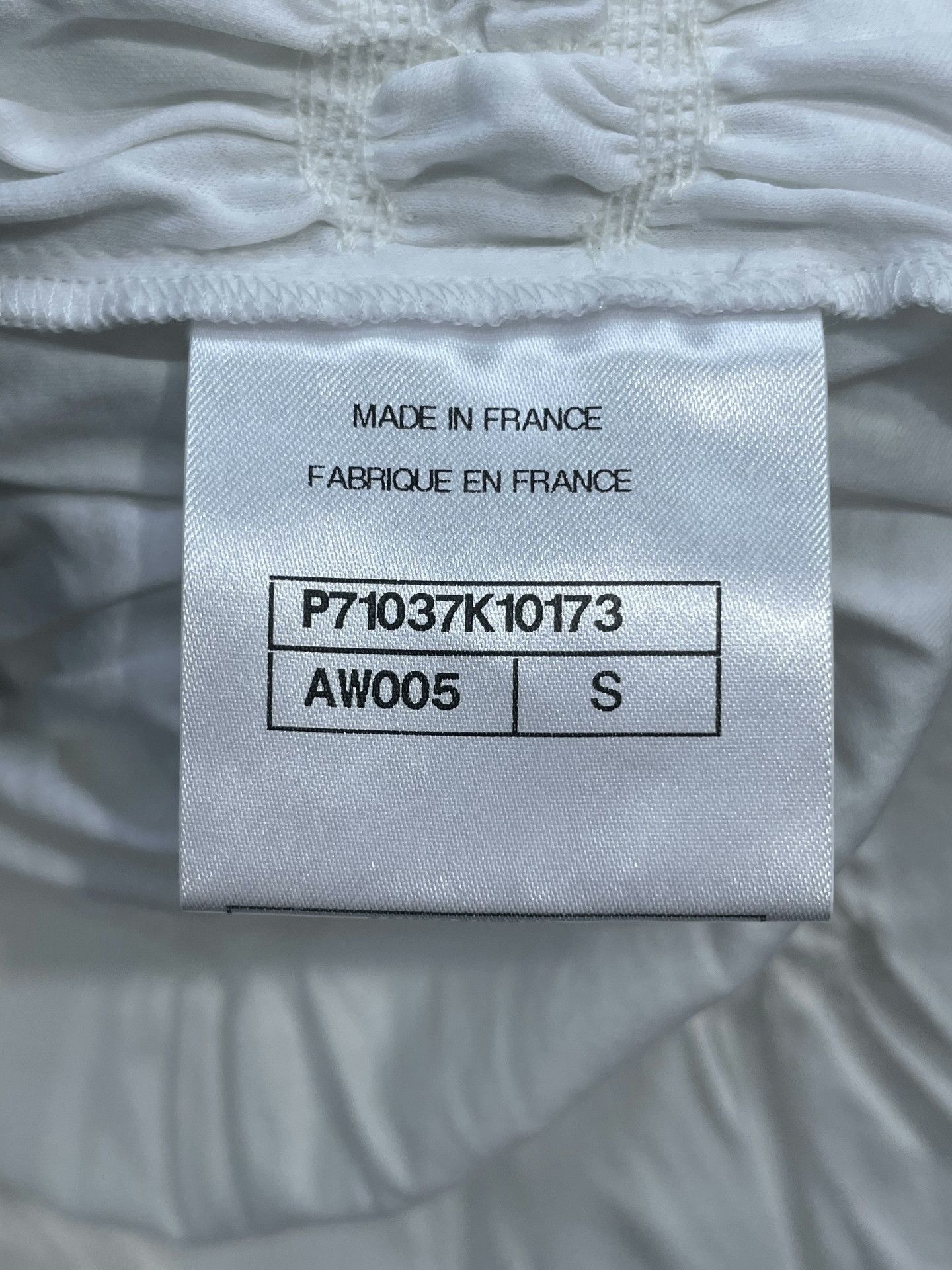 Chanel Chanel White Pleated Logo Short-Sleeve Size S / US 4 / IT 40 - 7 Thumbnail