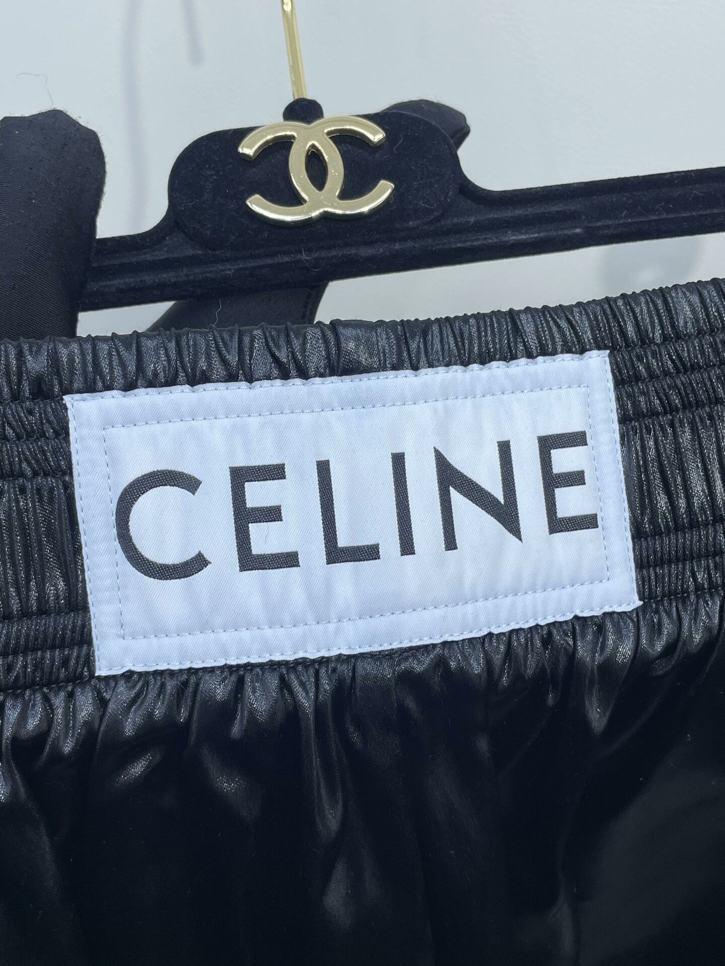 Celine Celine Black Satin Shorts Size 38" / US 16 / IT 52 - 8 Thumbnail